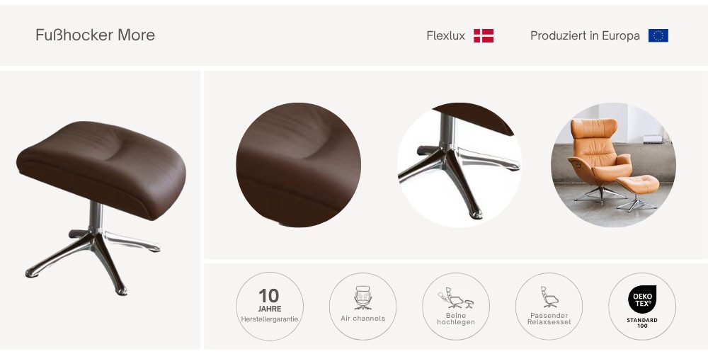 FLEXLUX Voetenbankje Voetenbank More, beensteun voor ontspanning, ergonomisch, comfort
