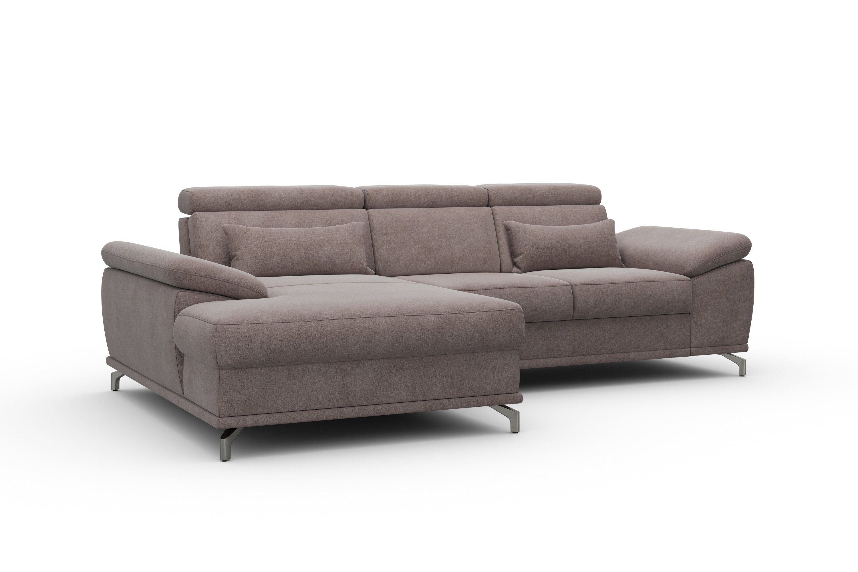 sit&more Hoekbank Cabrio L-vorm, met zitdiepteverstelling, arm- en hoofdsteunverstelling