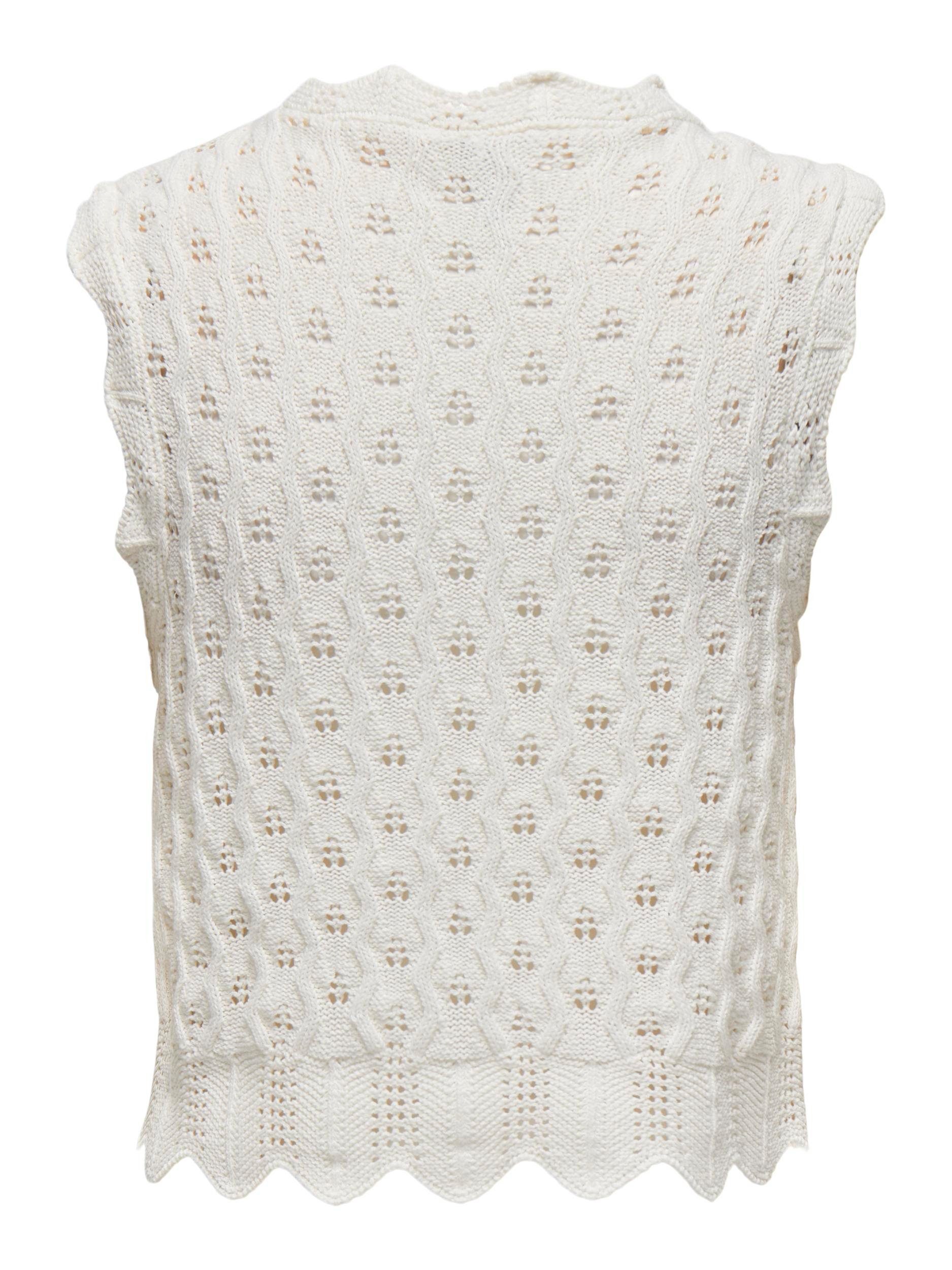 Only Gebreide top ONLLUNA LIFE SL O-NECK TANK NOOS KNT