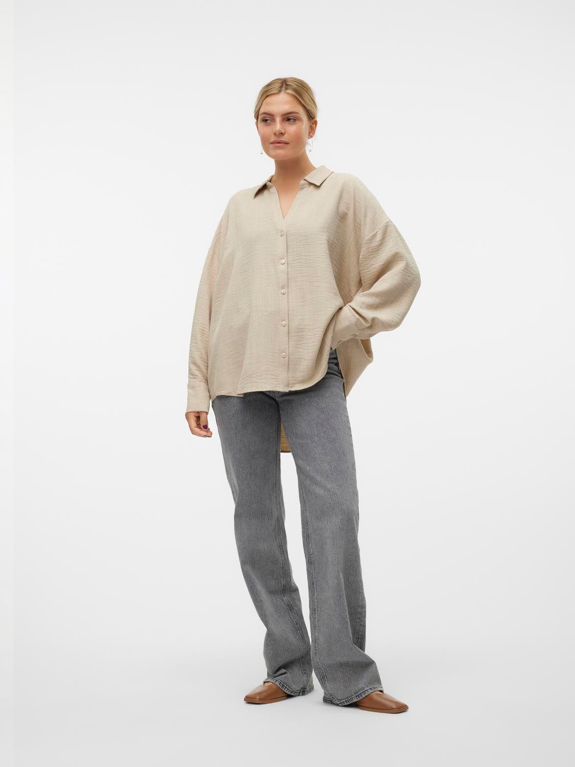 Vero Moda Blouse met lange mouwen VMMELANEY QUEENY LS SHIRT WVN NOOS