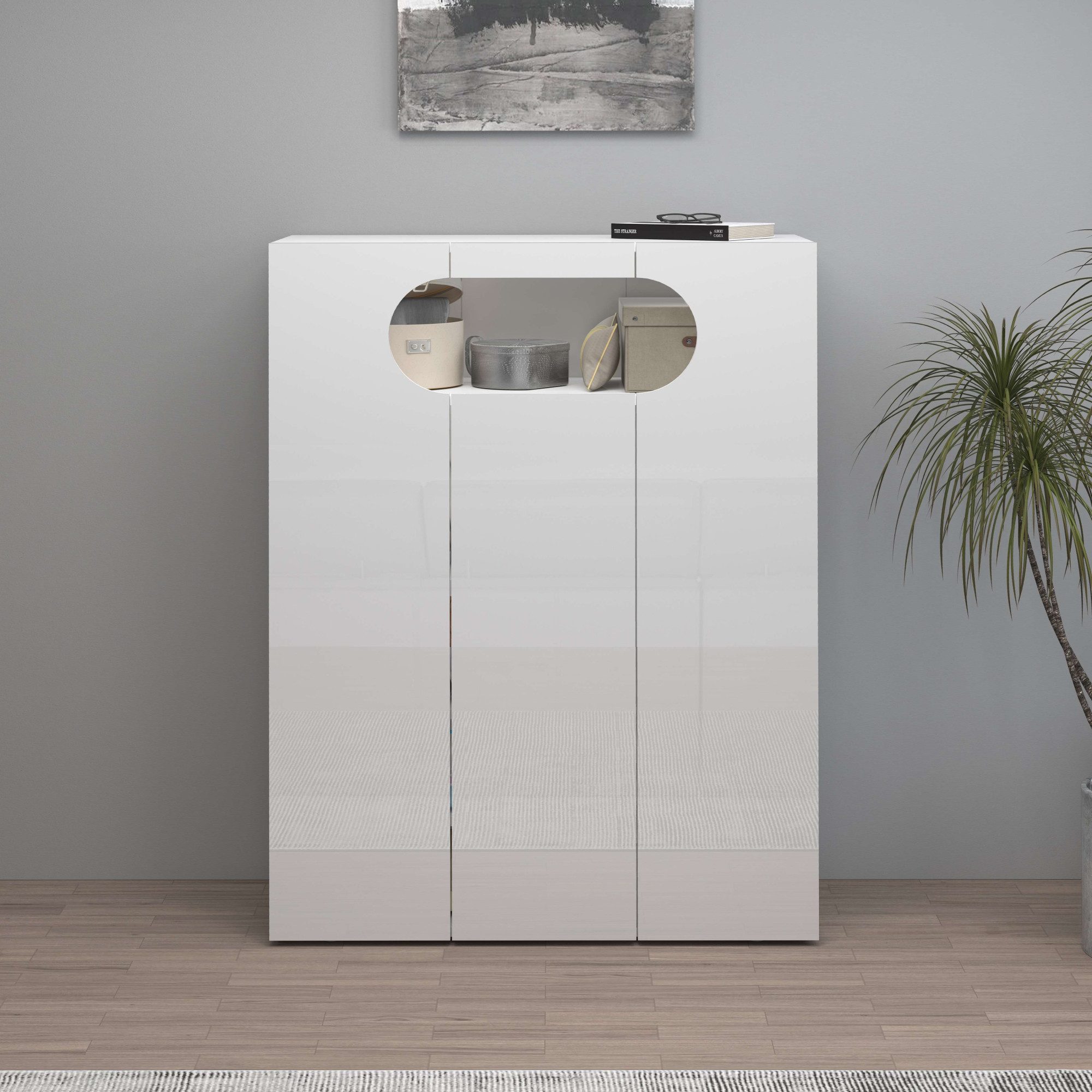 INOSIGN Schoenenkast Real, schoenenkast, schoenencommode, schoenenrek, breedte 90 cm