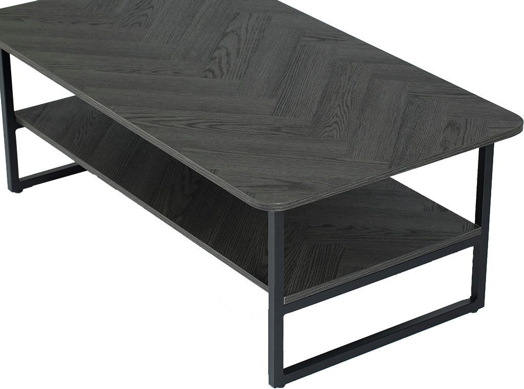 HELA Salontafel HOLGER Salontafel, opbergplank, slede onderstel, visgraatlook (1 stuk)