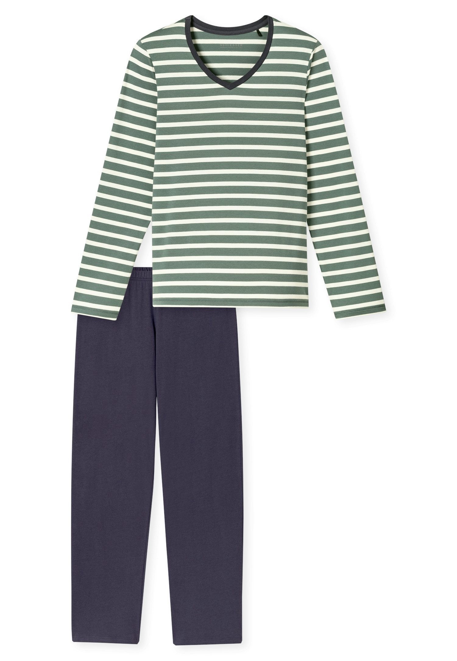 Schiesser Pyjama Casual Essentials met comfortabele boorden (2-delig)
