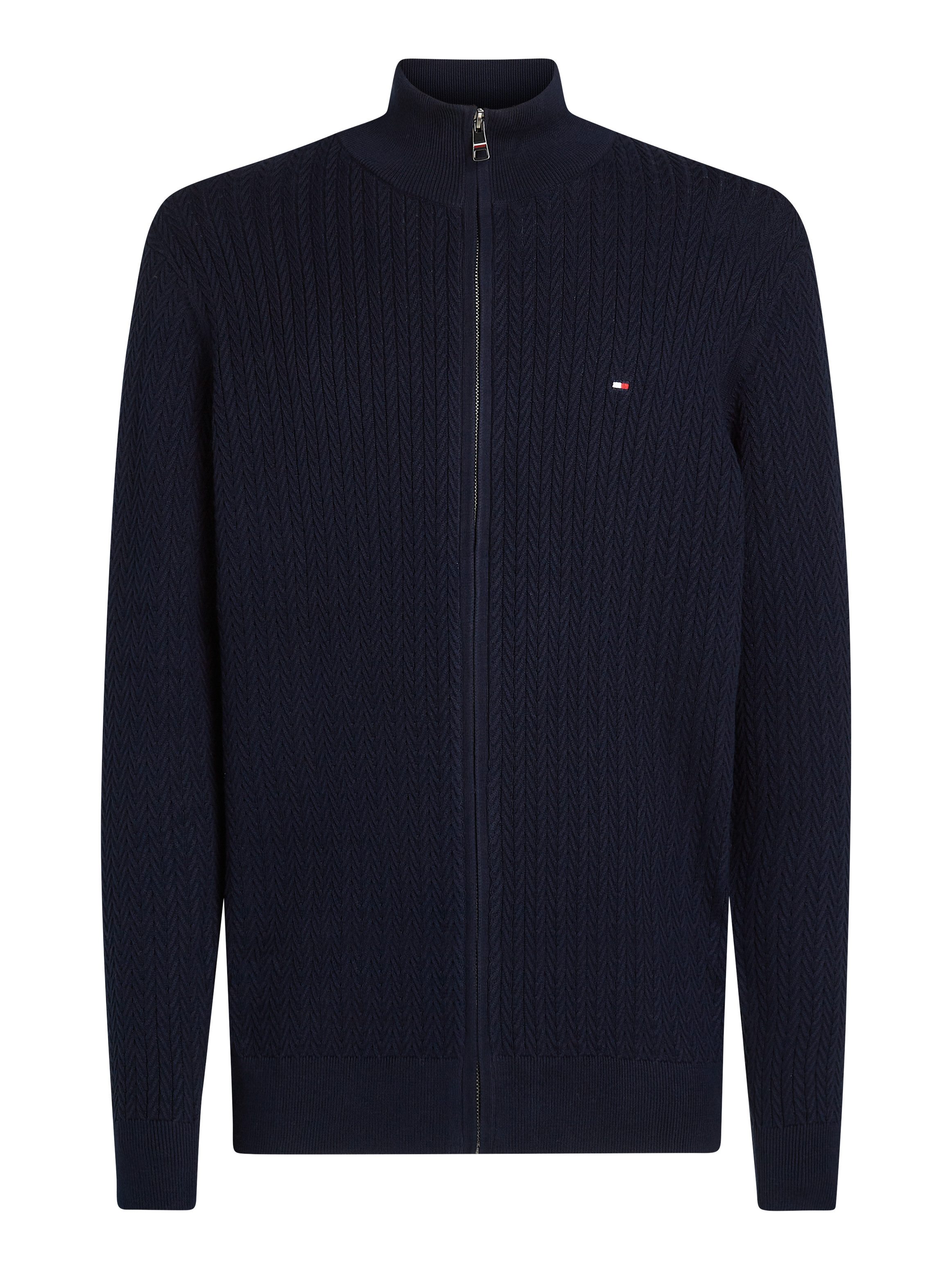 Tommy Hilfiger Vest HERRINGBONE STRUCTURE ZIP THRU