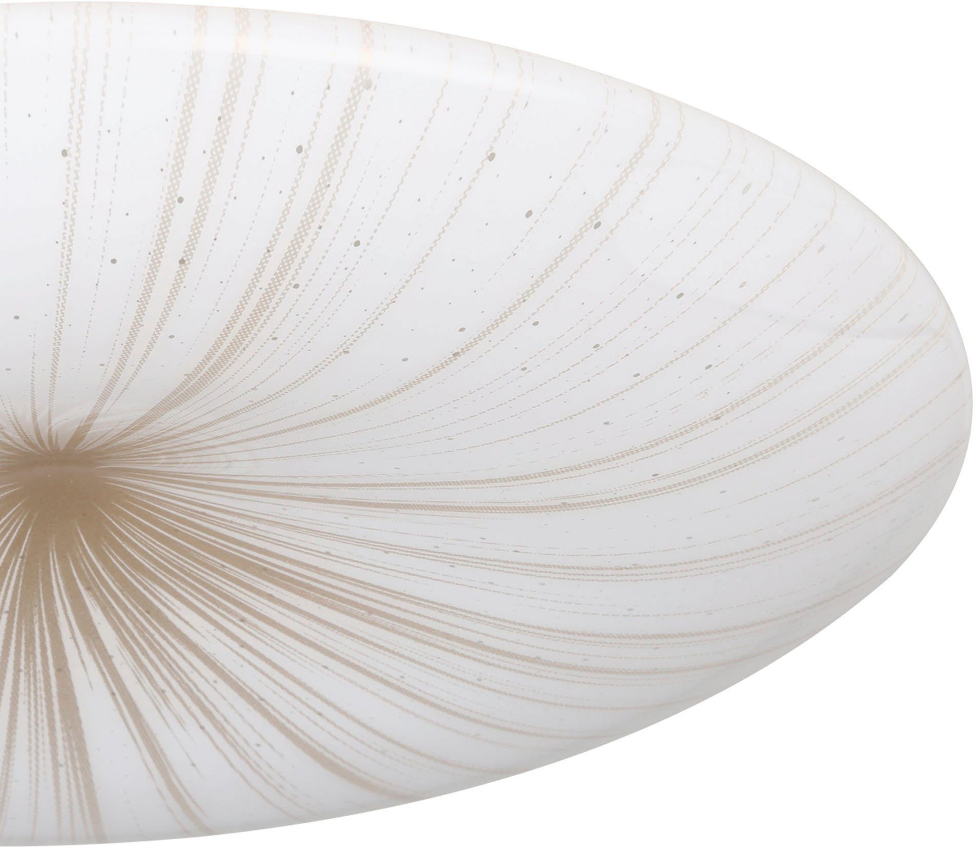 EGLO Plafondlamp NIEVES 1 Ø 31 cm, plafondlamp, ganglamp in wit en goudkleur, slaapkamerlamp (1 stuk)
