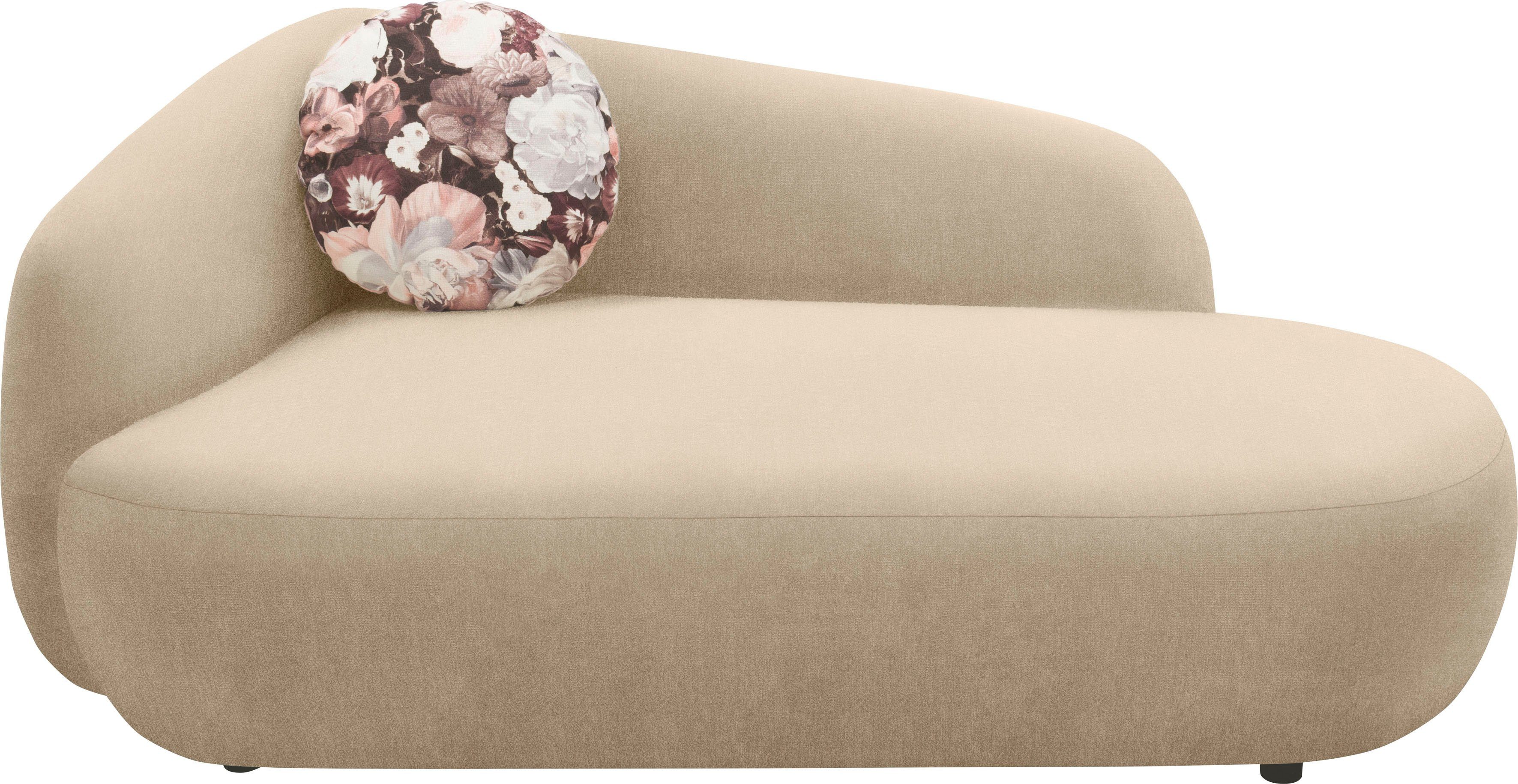 andas Récamier Björnar incl. reversible-sierkussen: bloemmotief, resp. uni, Binnenvering, armleuning links of rechts naar keuze, B/D/H: 183x105x75 cm