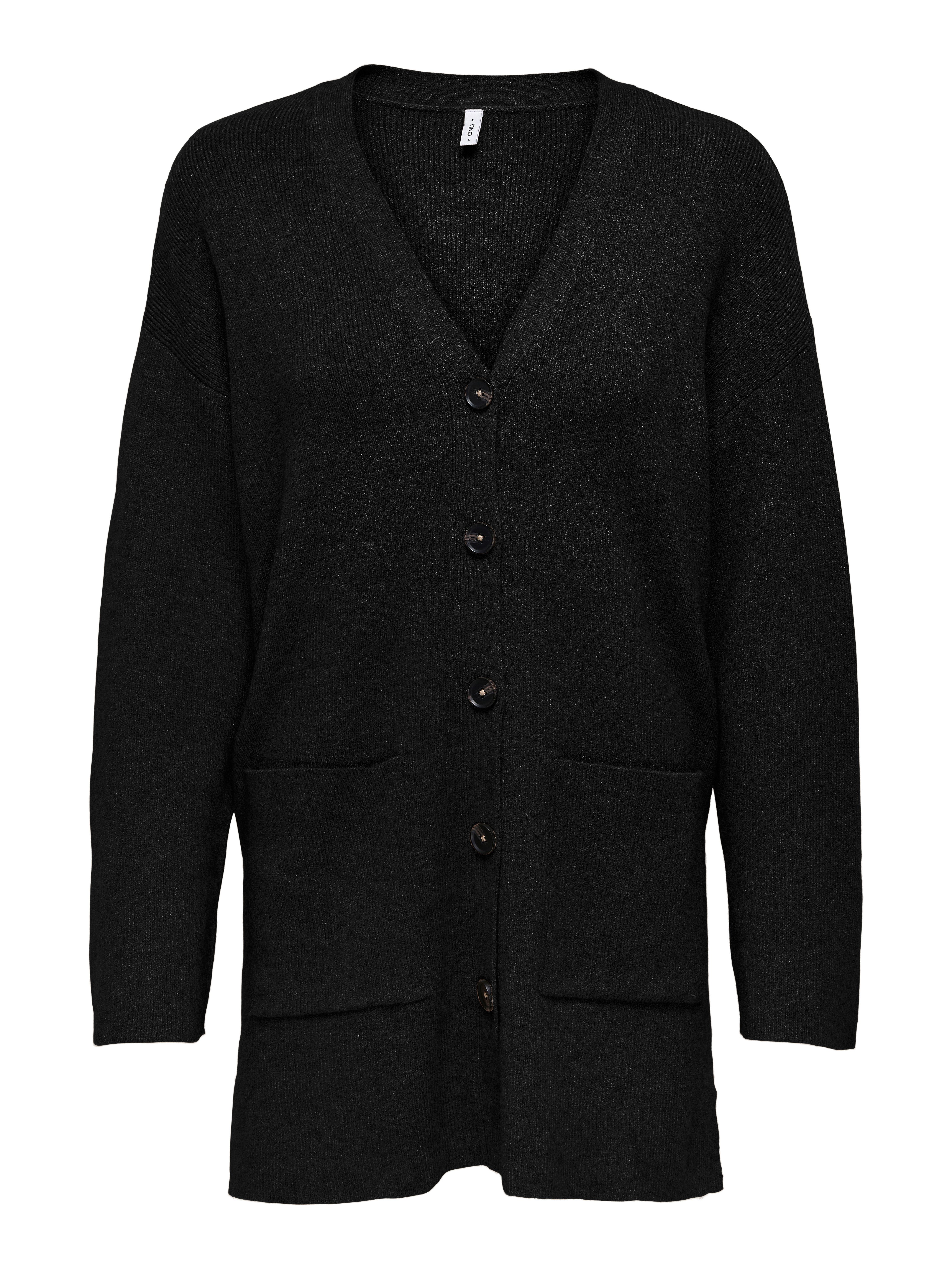 Only Vest ONLKATIA LS RIB V LOOSE CARDIGAN CC KNT