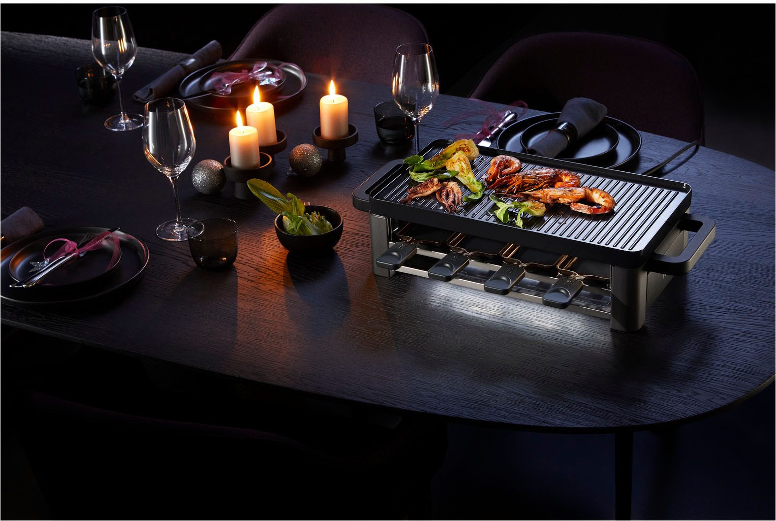 WMF Raclette Master, indirecte LED-verlichting, keramische coating