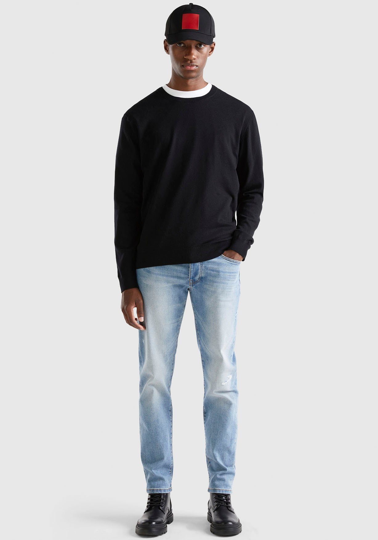 United Colors of Benetton Trui met ronde hals in cleane look