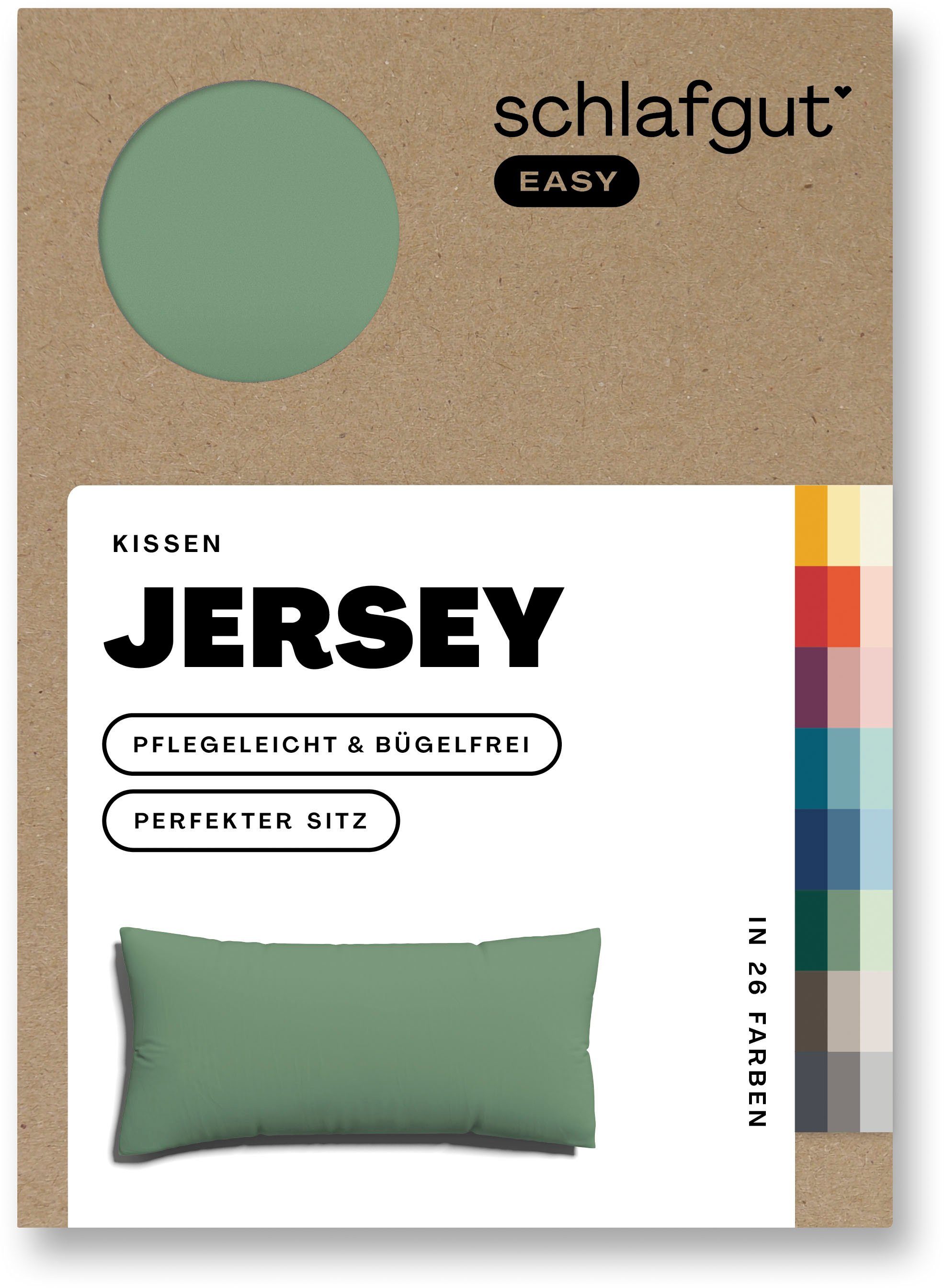 Schlafgut Kussenovertrek EASY jersey Kussenhoes met rits, zacht en absorberend, kussenhoes (1 stuk)