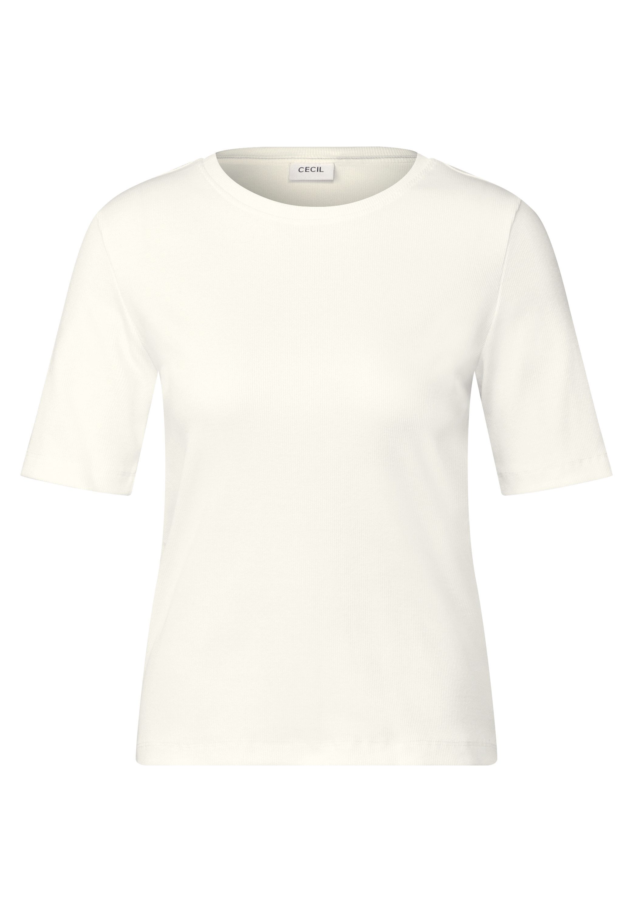 Cecil T-shirt met fijne ribstructuur