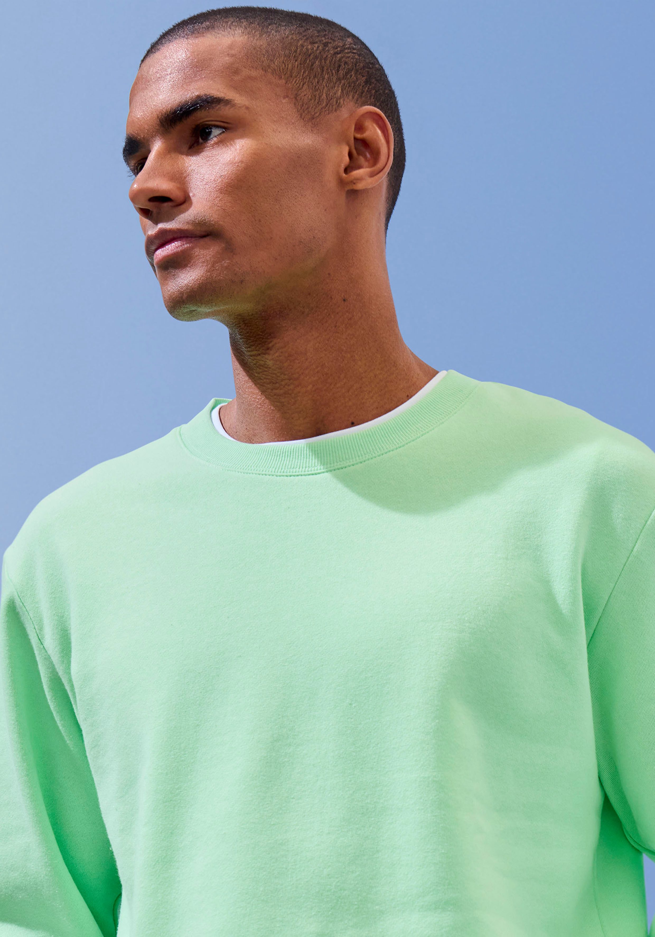 John Devin Sweatshirt Lange mouwen, sweatshirt met ronde hals, katoenmix