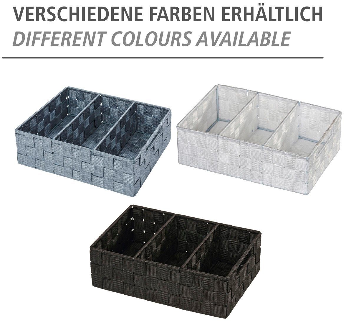 WENKO Badkamerorganizer Organizer Adria 3 vakken, met handvat
