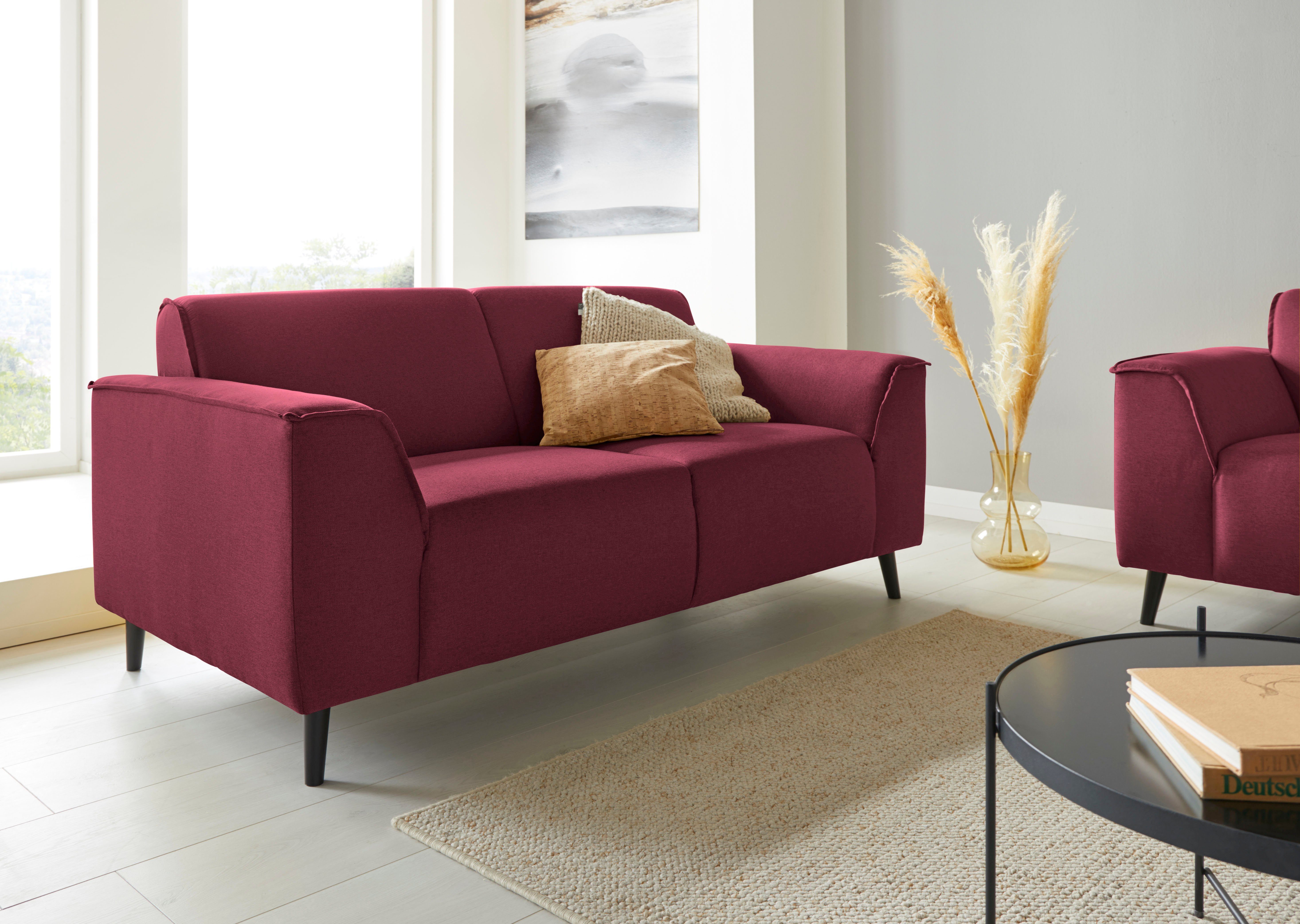 DOMO collection 2-zitsbank Amora moderne vormtaal, geweldige afwerkingsdetails, comfortabel