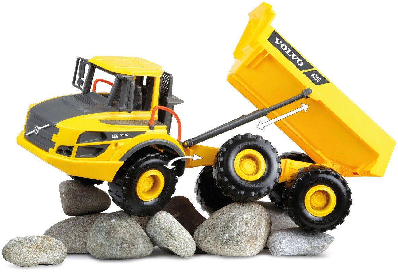 Lena® Speelgoed-kiepwagen WORXX, knikgestuurde kipper Volvo A25G