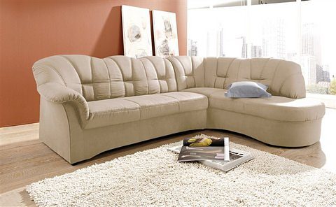 DOMO collection Hoekbank Papenburg, tijdloze rugsteppingen, elegante armleuning, L-vorm
