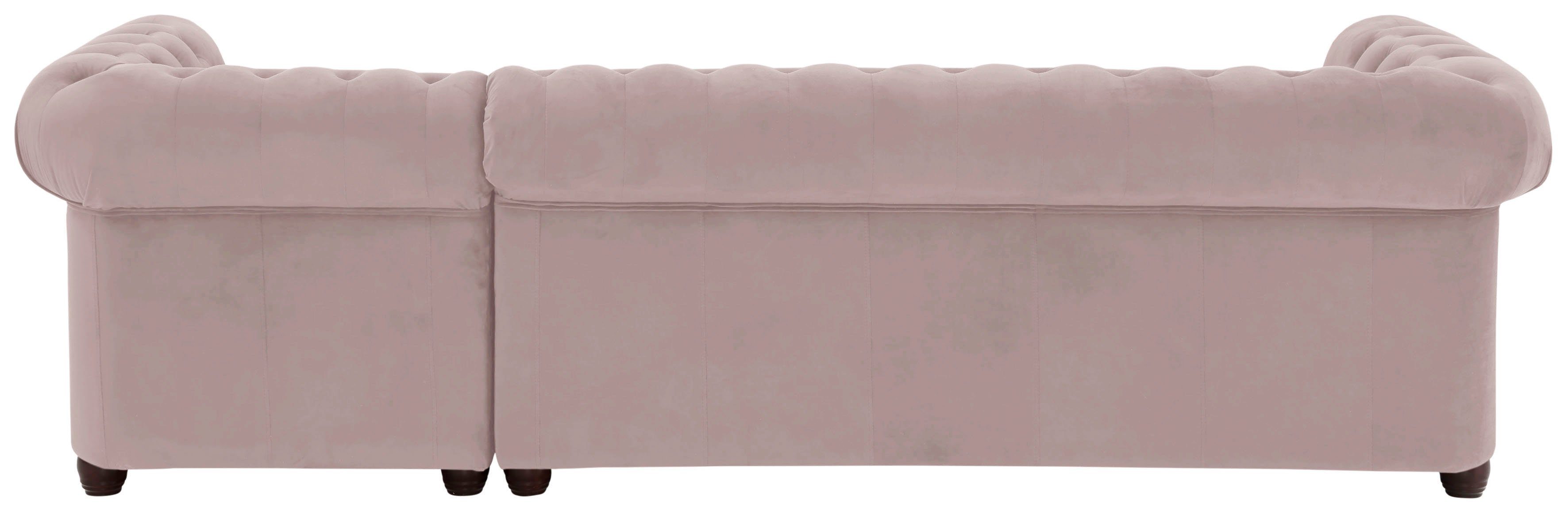 Home affaire Chesterfield-bank New Castle L-vorm hoogwaardige capitonnage in chesterfield-design, bxdxh: 255(171x72)