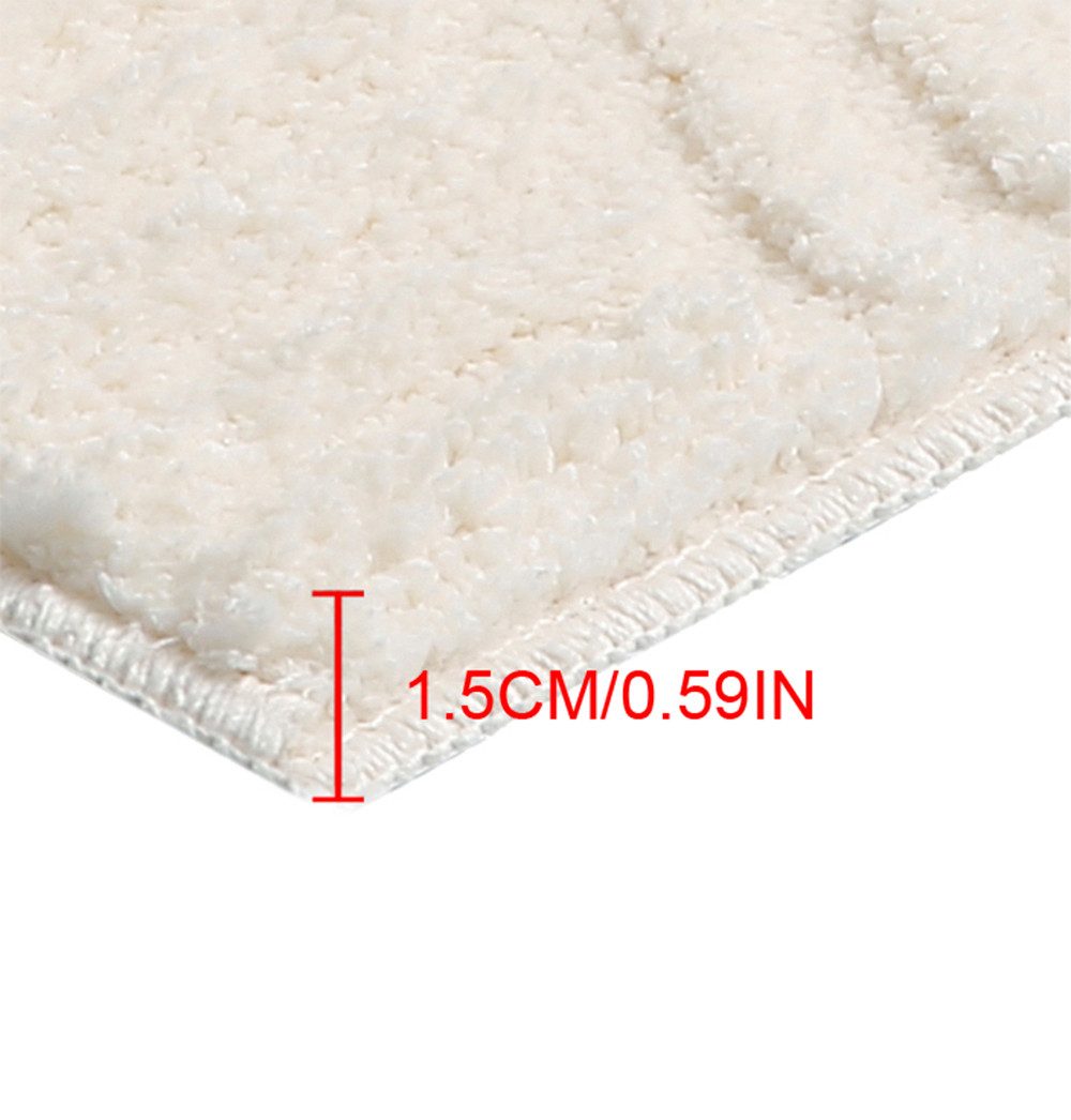 my home Badmat Ognon, Scandi, Boho, modern patroon Badkleed, uni-kleuren, hoog-laag effect (1 stuk)