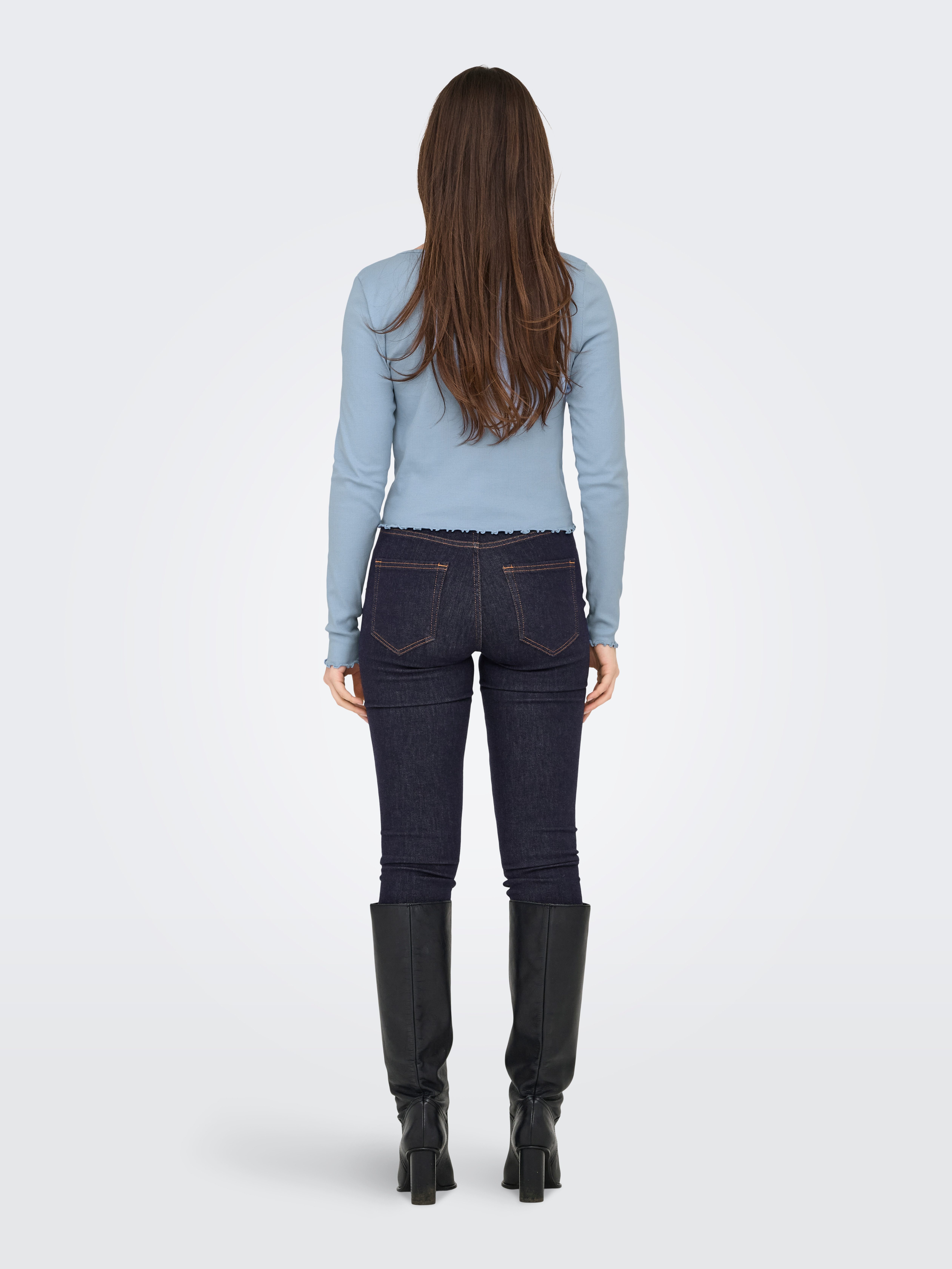 Only Shirt met lange mouwen ONLBETTY L/S V-NECK TOP CC JRS