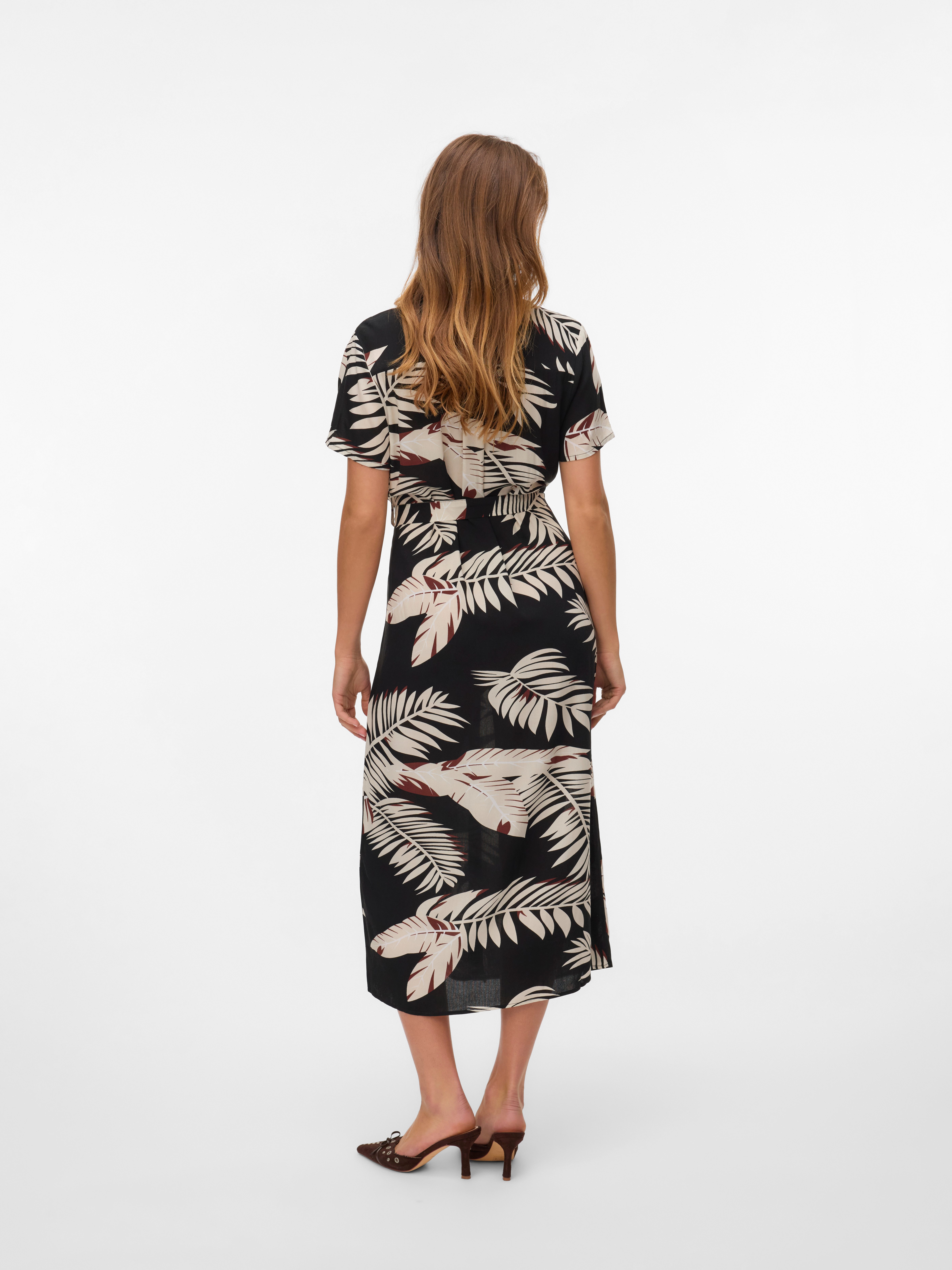 Vero Moda Jurk met overhemdkraag VMEASY JOY S/S LONG SHIRT DRESS WVN GA