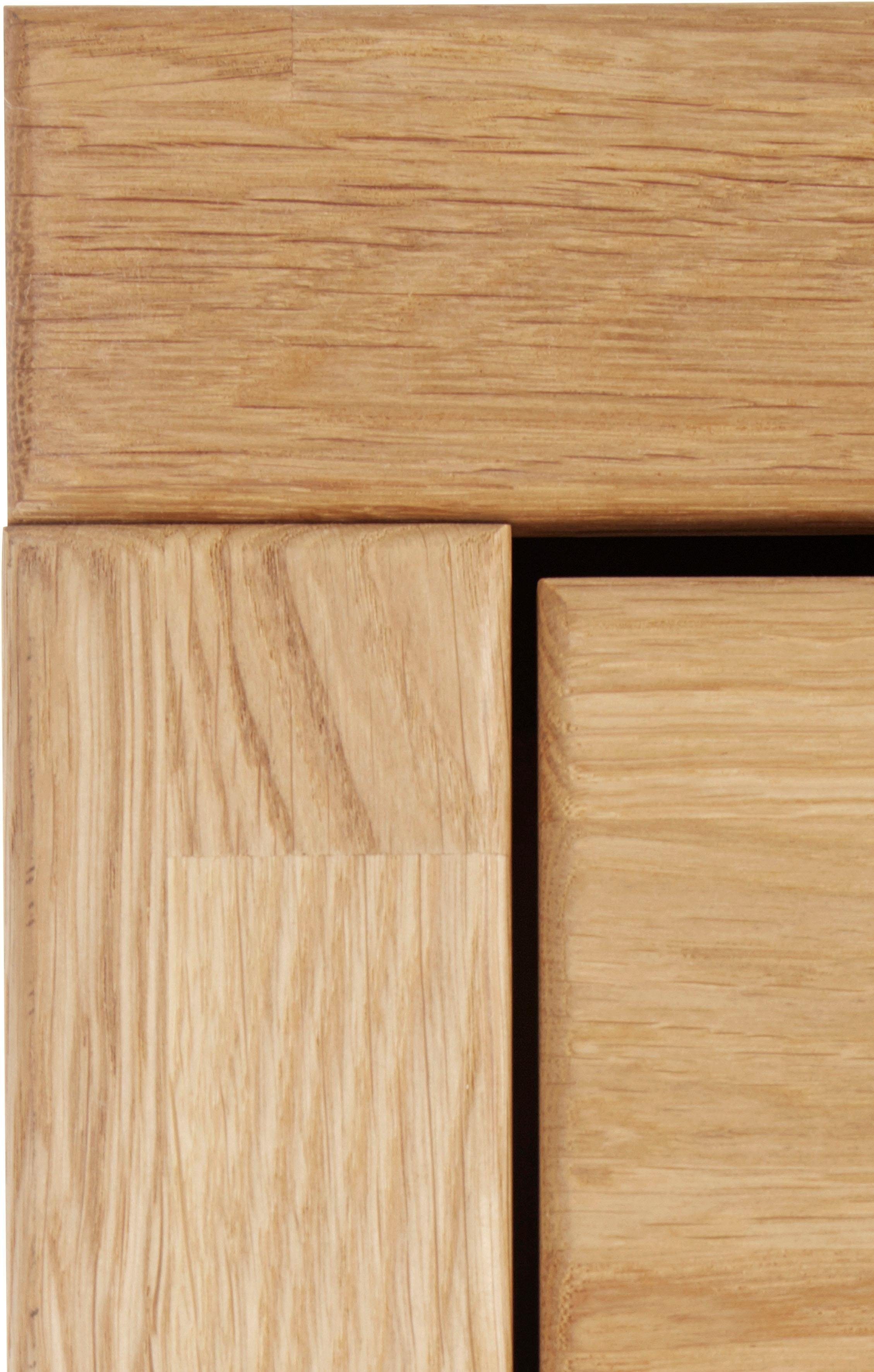 Home affaire Vitrinekast Logo, 190cm hoog, 42 cm diep, fronten massief hout, 10 vakken