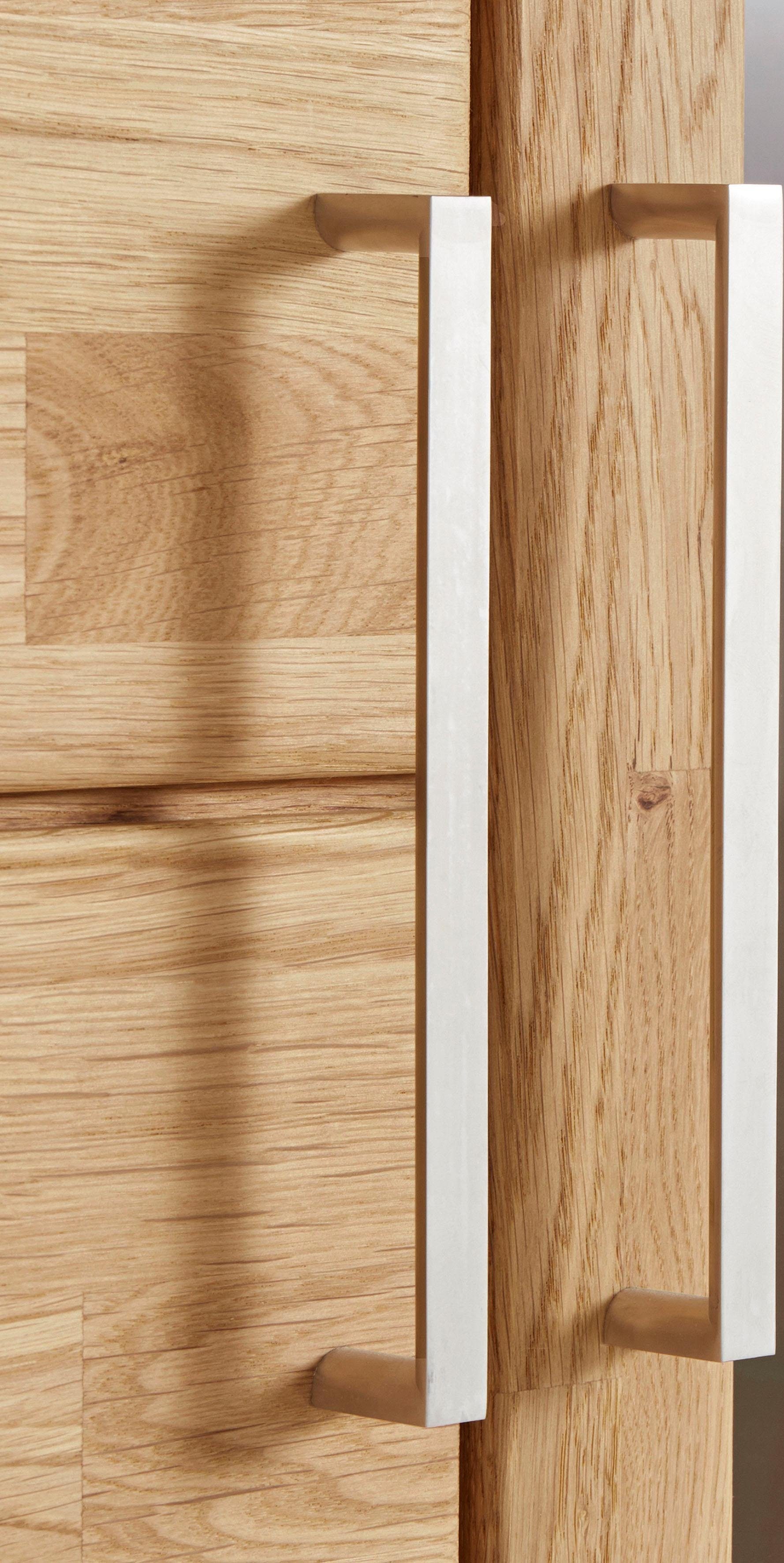 Home affaire Vitrinekast Logo, 190cm hoog, 42 cm diep, fronten massief hout, 10 vakken