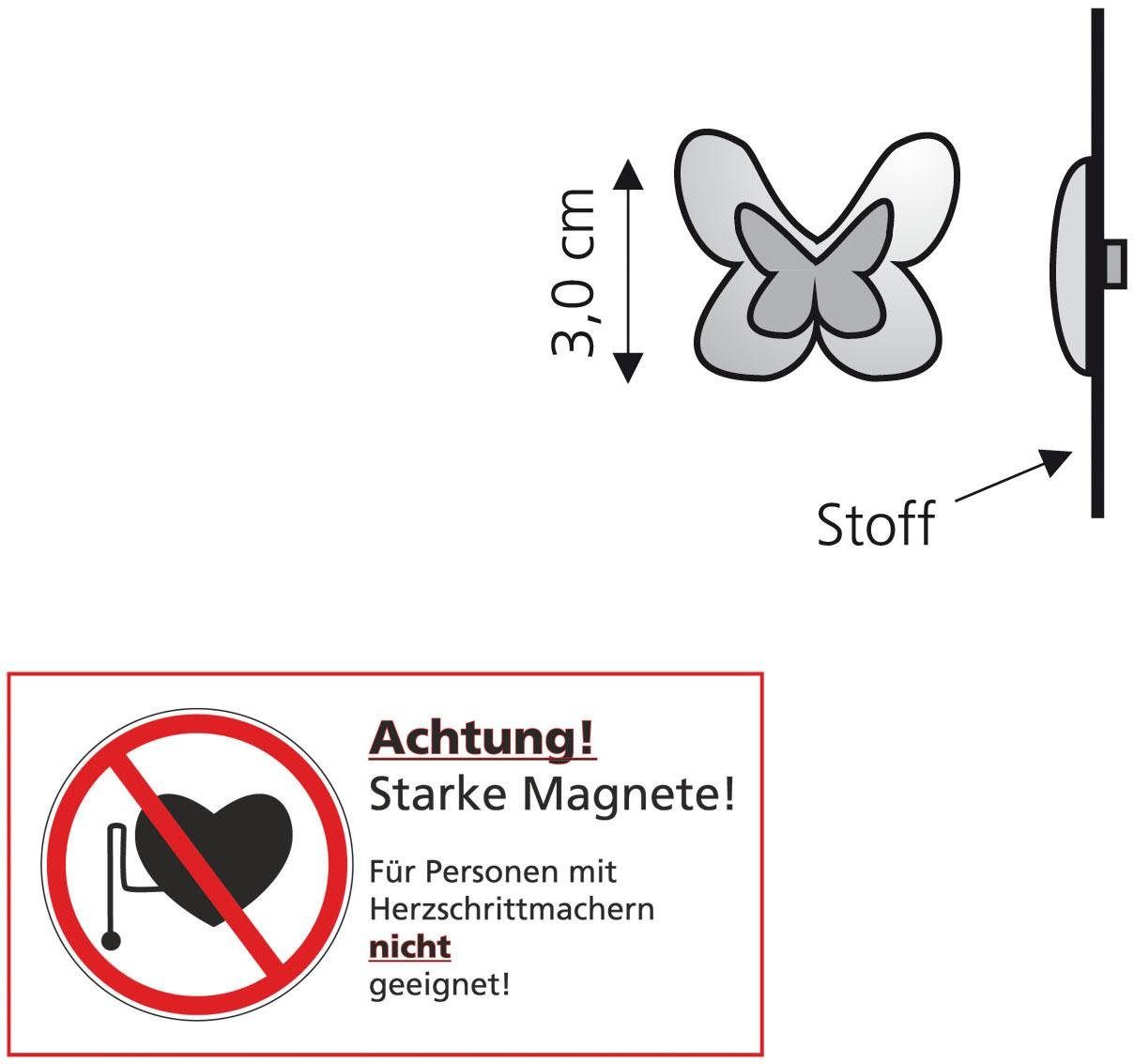 Liedeco Siermagneet Vlinder voor metalen oppervlakken (1 stuk)