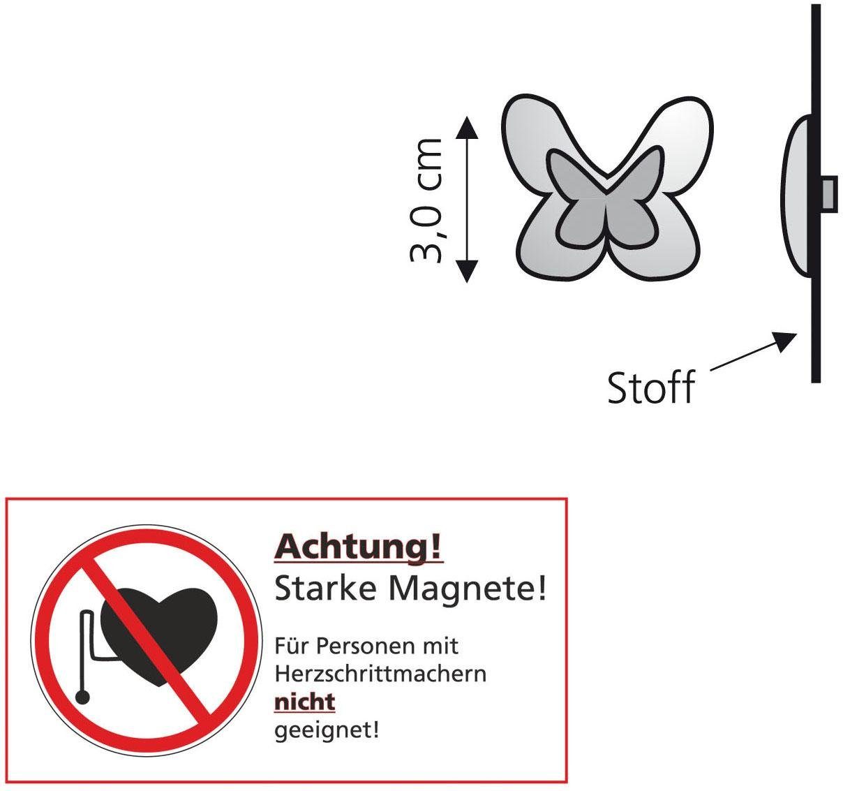 Liedeco Siermagneet Vlinder voor metalen oppervlakken (1 stuk)