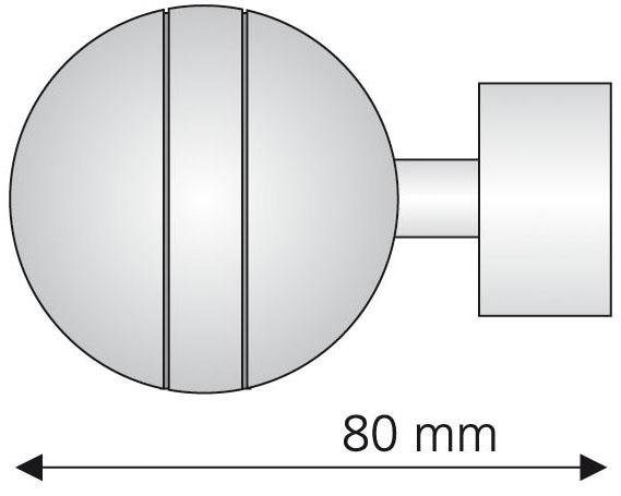 Liedeco Eindstuk voor gordijnroede Bal voor gordijnroede ø 28 mm (1 stuk)