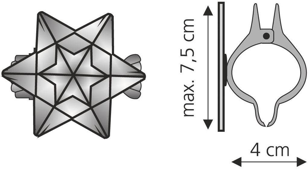 Liedeco Deco-klem Orbit voor gordijnen, gordijnen (set, 2 stuks)