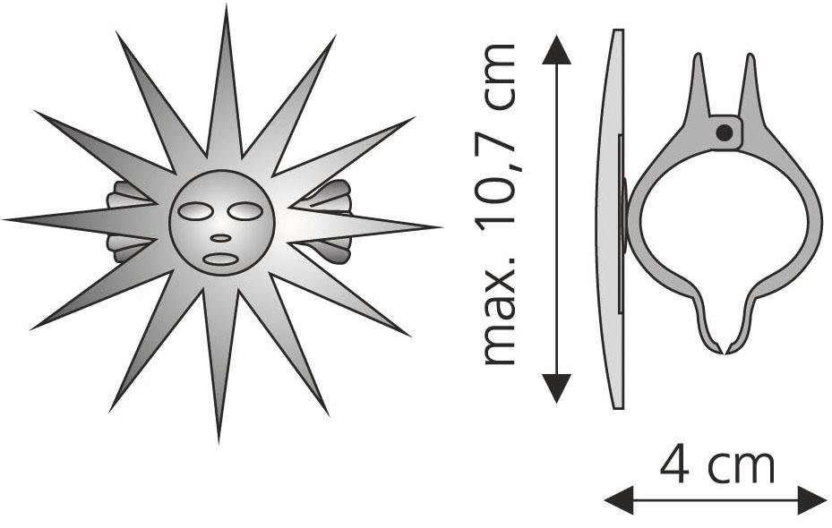 Liedeco Deco-klem Zonnegeel voor gordijnen, gordijnen (set, 2 stuks)