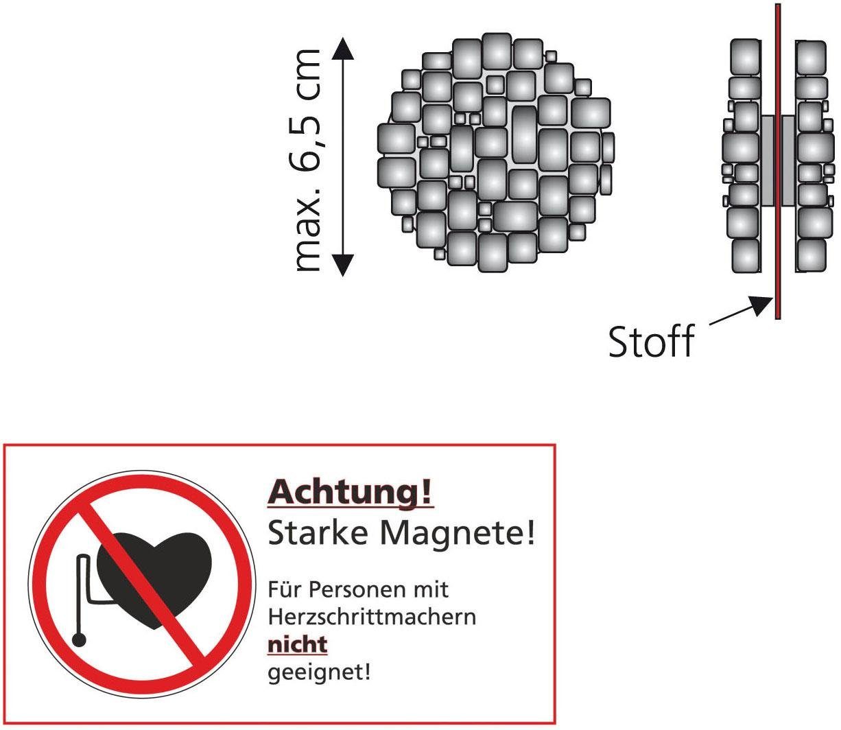 Liedeco Siermagneet Steen-look voor metalen oppervlakken (set, 2 stuks)