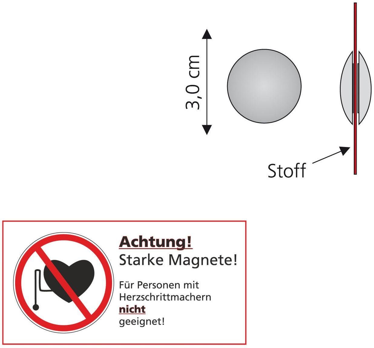 Liedeco Siermagneet voor metalen oppervlakken (set, 2 stuks)