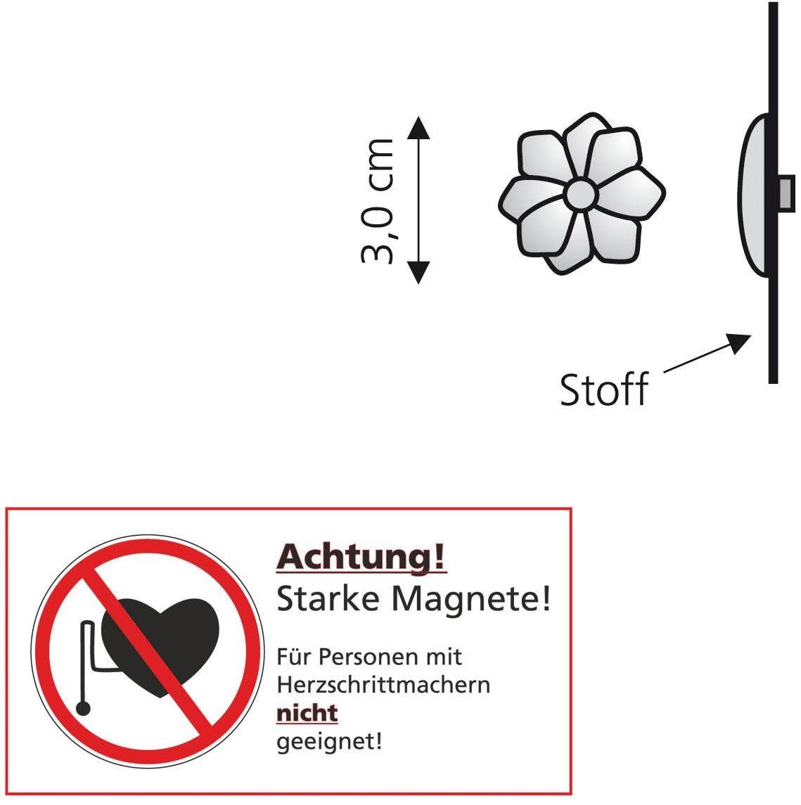 Liedeco Siermagneet Bloem voor metalen oppervlakken (1 stuk)