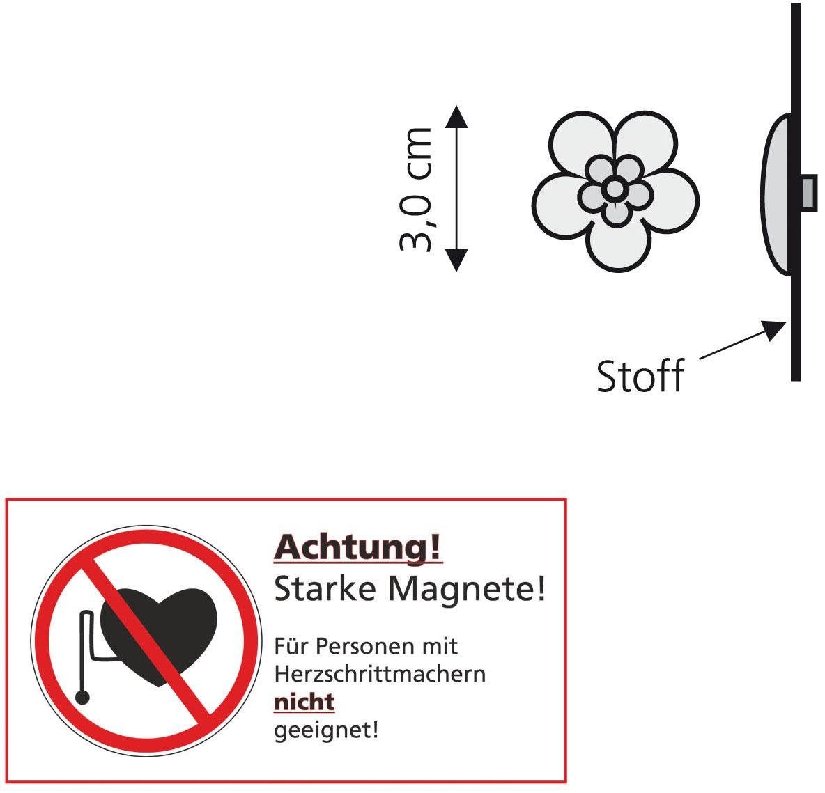 Liedeco Siermagneet Bloem voor metalen oppervlakken (1 stuk)