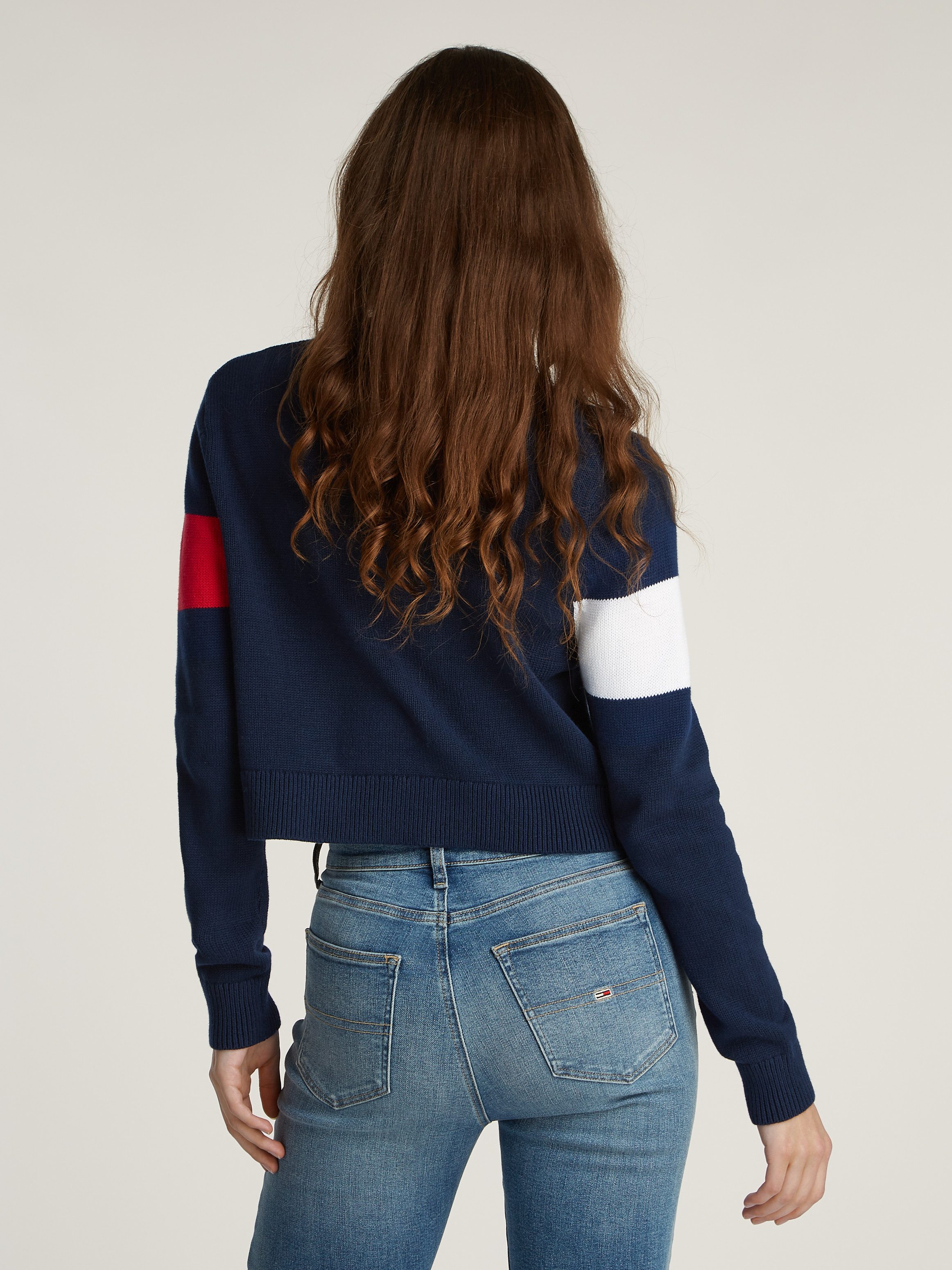 TOMMY JEANS Gebreide trui TJW CENTER FLAG SWEATER EXT