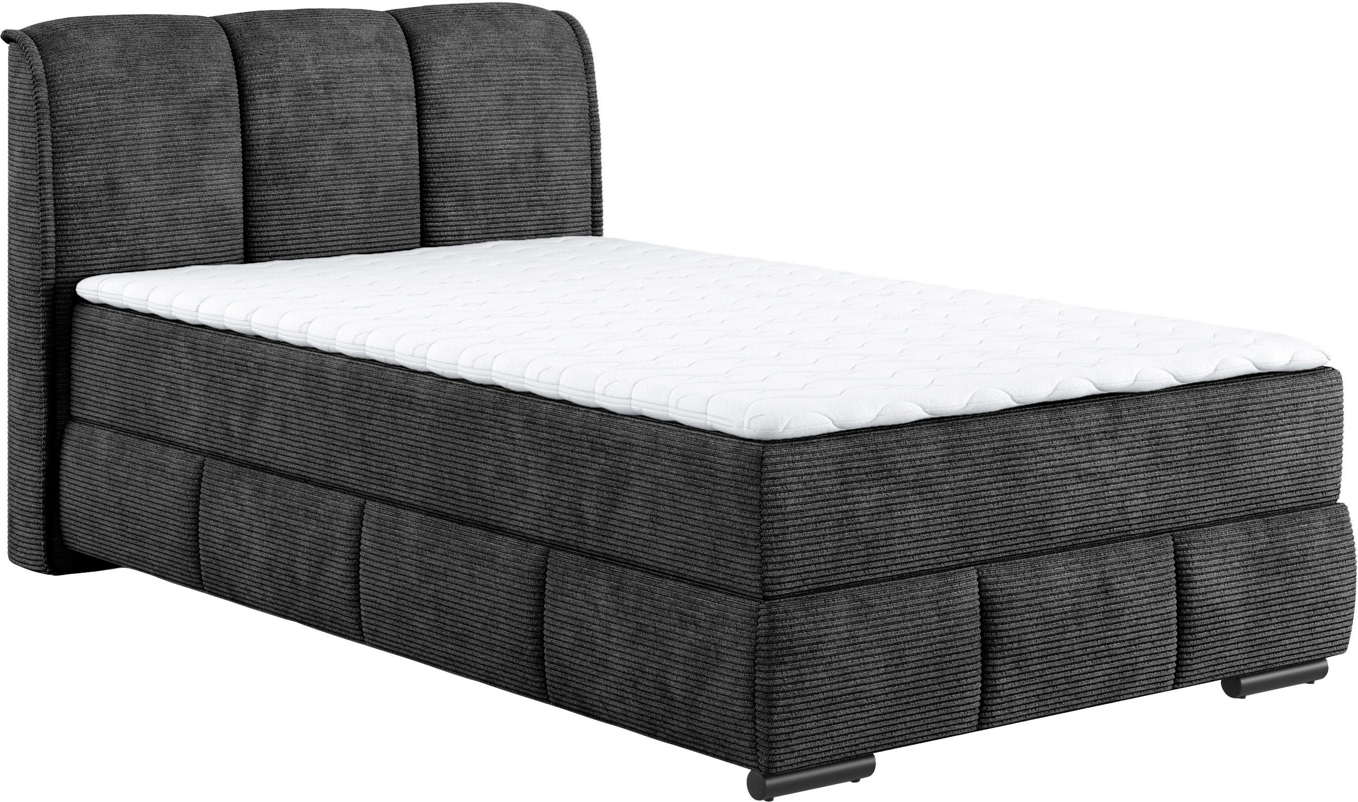 Mr. Couch Boxspring Bethany met bedkist, incl. matras Topmatras en sierkussen, in verschillende hardheden beschikbaar