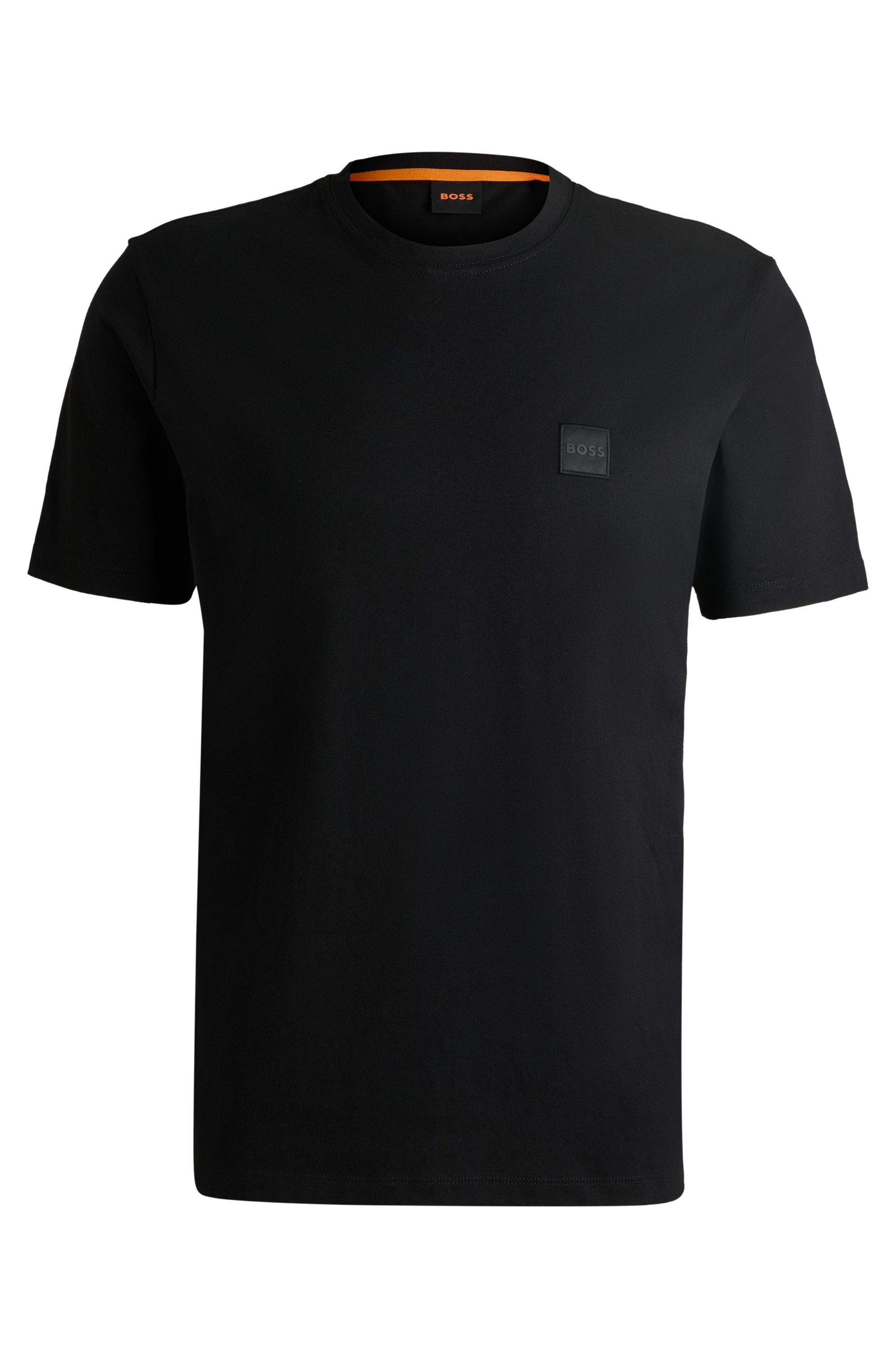 Boss Orange T-shirt Tales met boss-borduursel op de borst