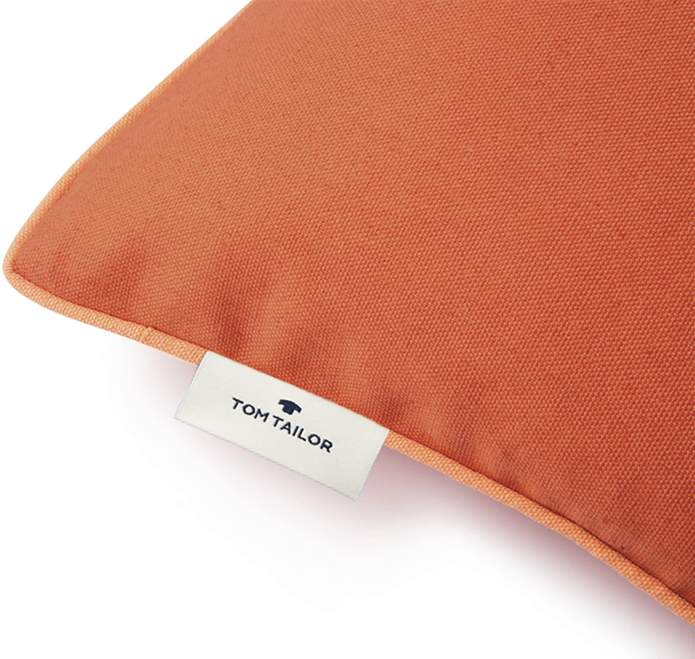 TOM TAILOR HOME Sierkussen Dove Signature met paspel, kussenovertrek zonder vulling(1 stuk)