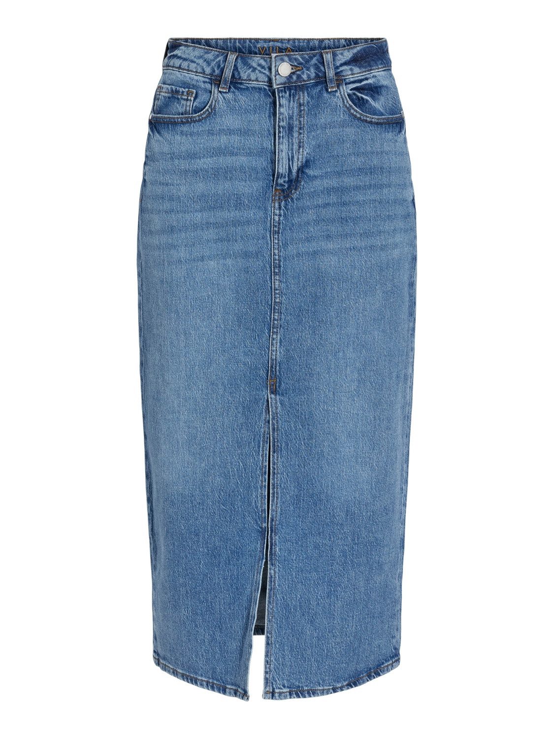 Vila Jeans rok VIJAF HW MIDI DENIM SKIRT-NOOS