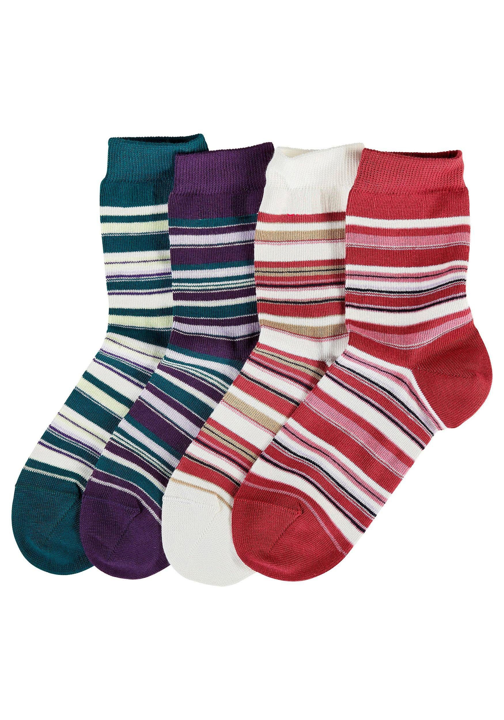 Lavana Sokken met streepdessin (set, 4 paar)