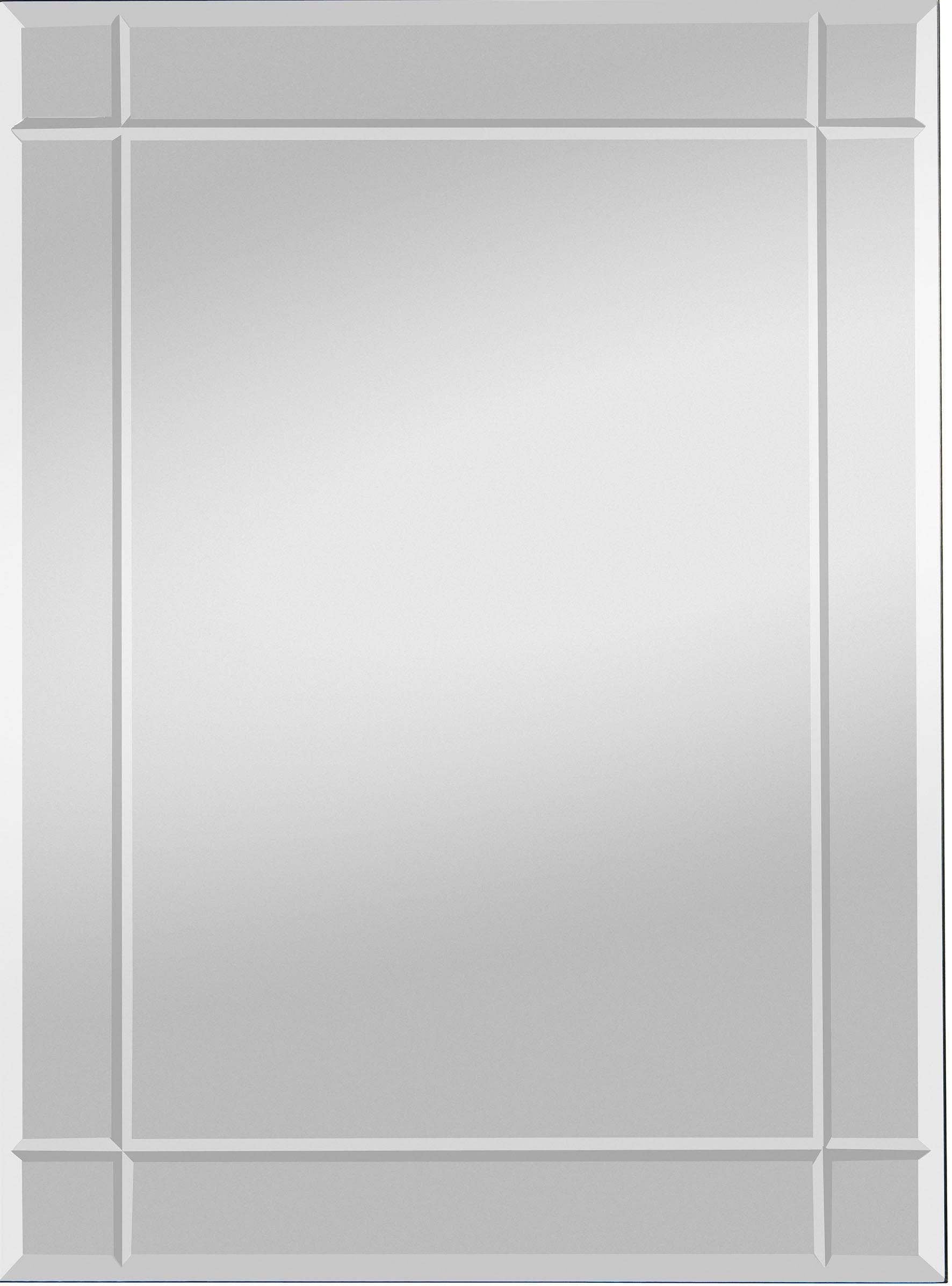 MLK - Badkamer Spiegel ca. 55x70 cm - met facet en gleuven - zonder lijst