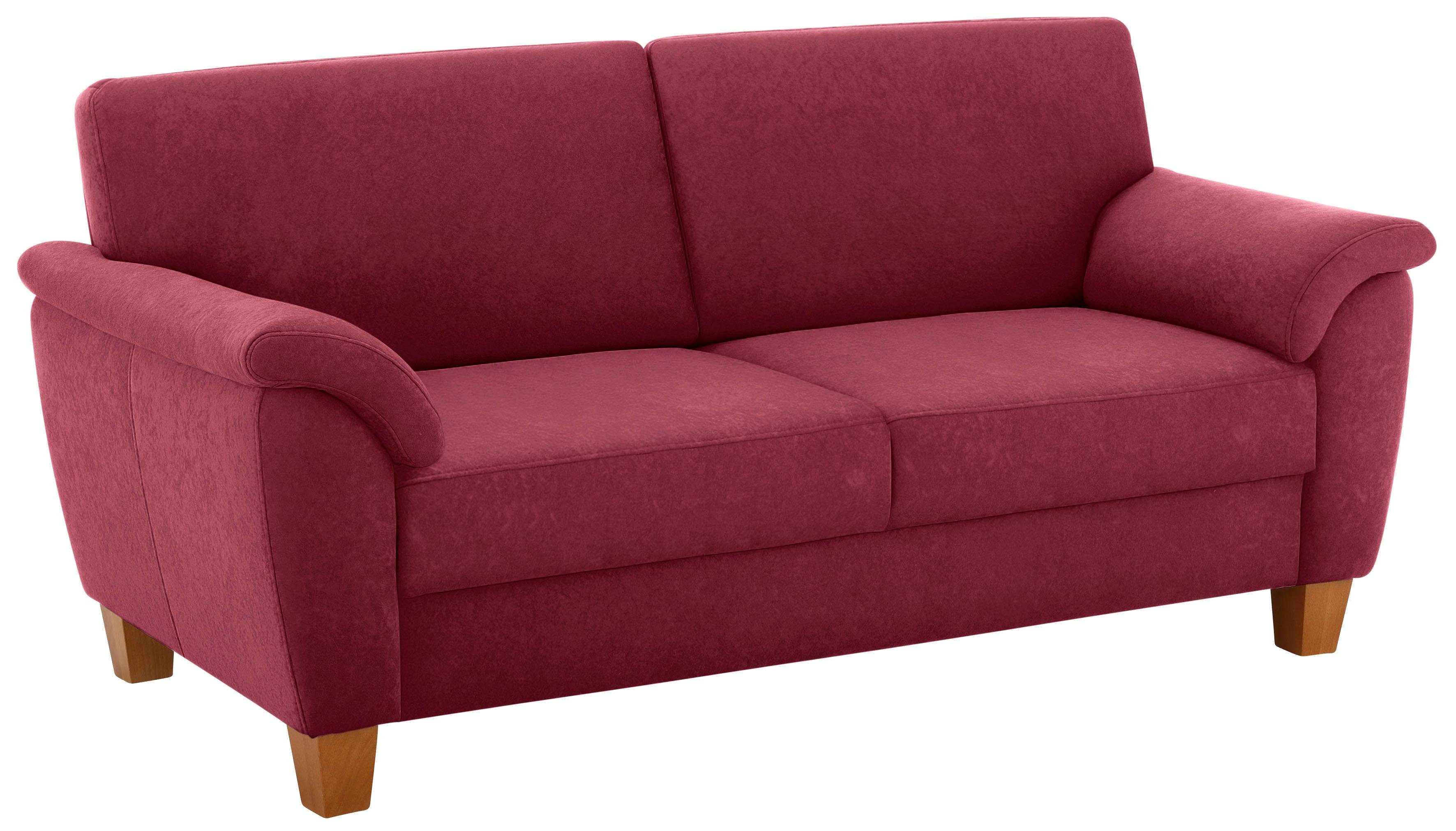 Home affaire 3-zitsbank Alta met binnenvering en contrastnaad, poten beuken eikenkleur
