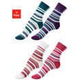 lavana sokken met streepdessin (4 paar) multicolor