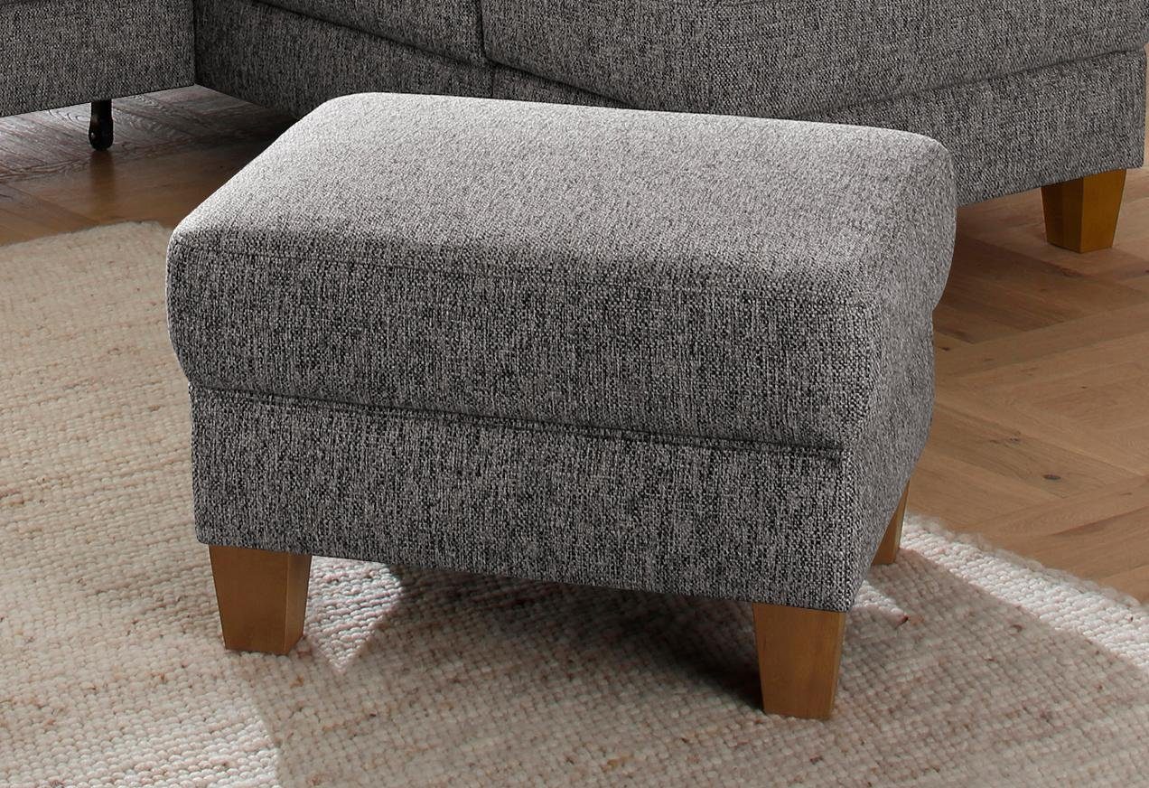 Home affaire Hocker Alta met binnenvering en contrastnaad, poten beuken eikenkleur