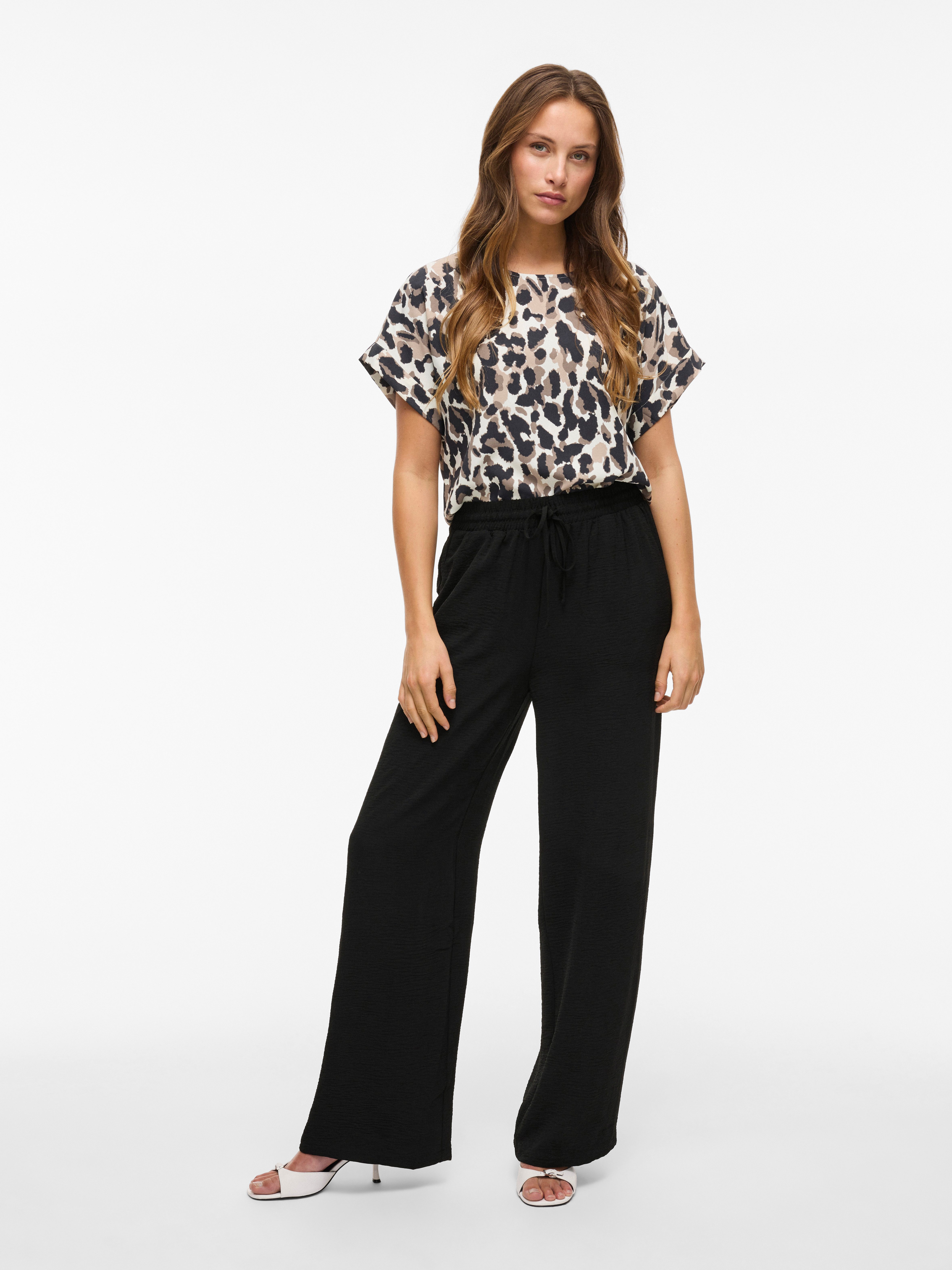 Vila Comfortbroek VIJOSA HW WIDE PANTS - NOOS