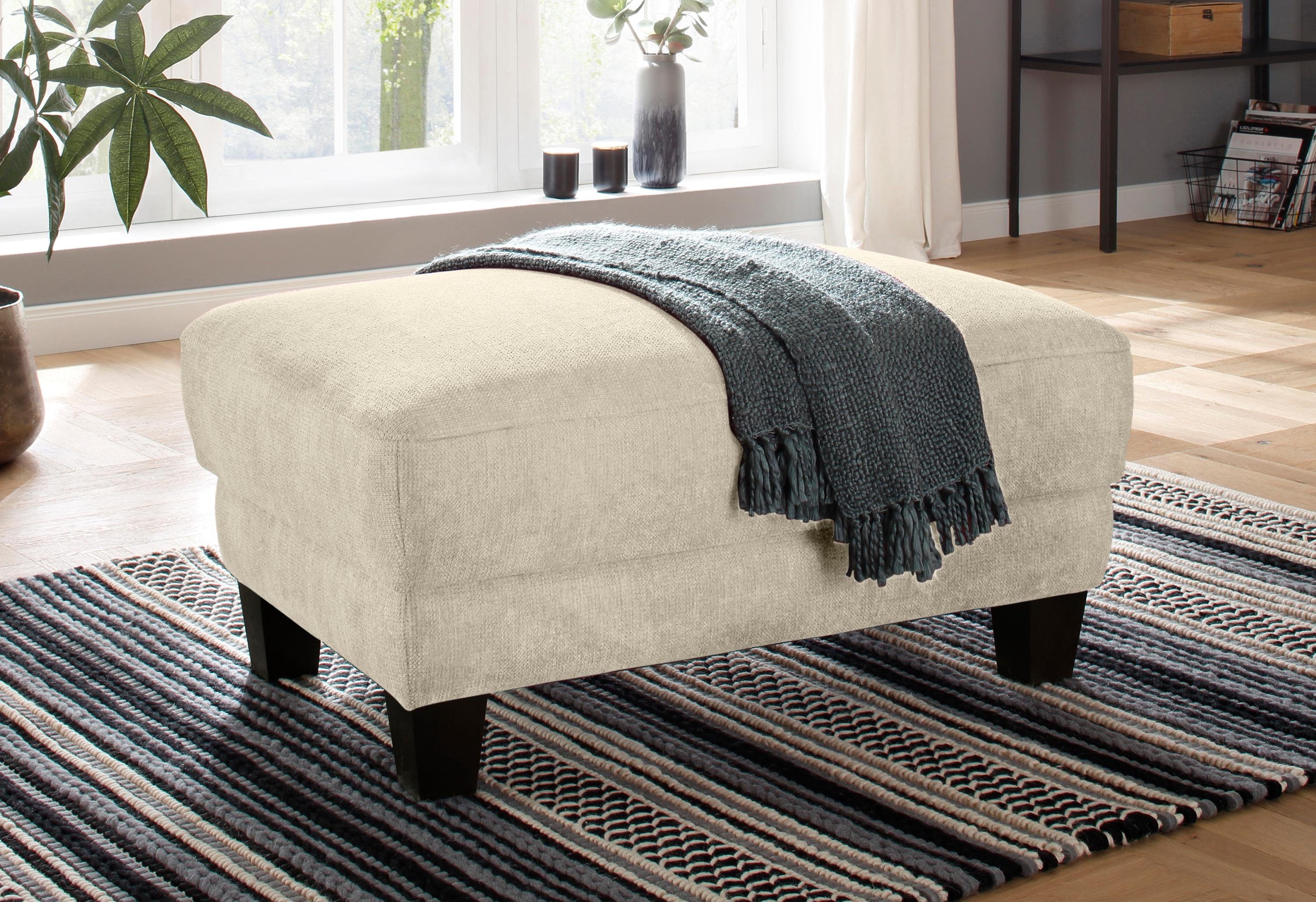 Home affaire Hocker Trondheim met opbergruimte, veerkern hockers maat Luxe-microvezel beige