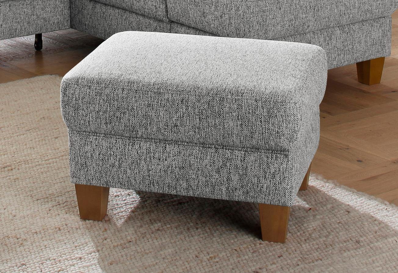 Home affaire Hocker Alta met binnenvering en contrastnaad, poten beuken eikenkleur