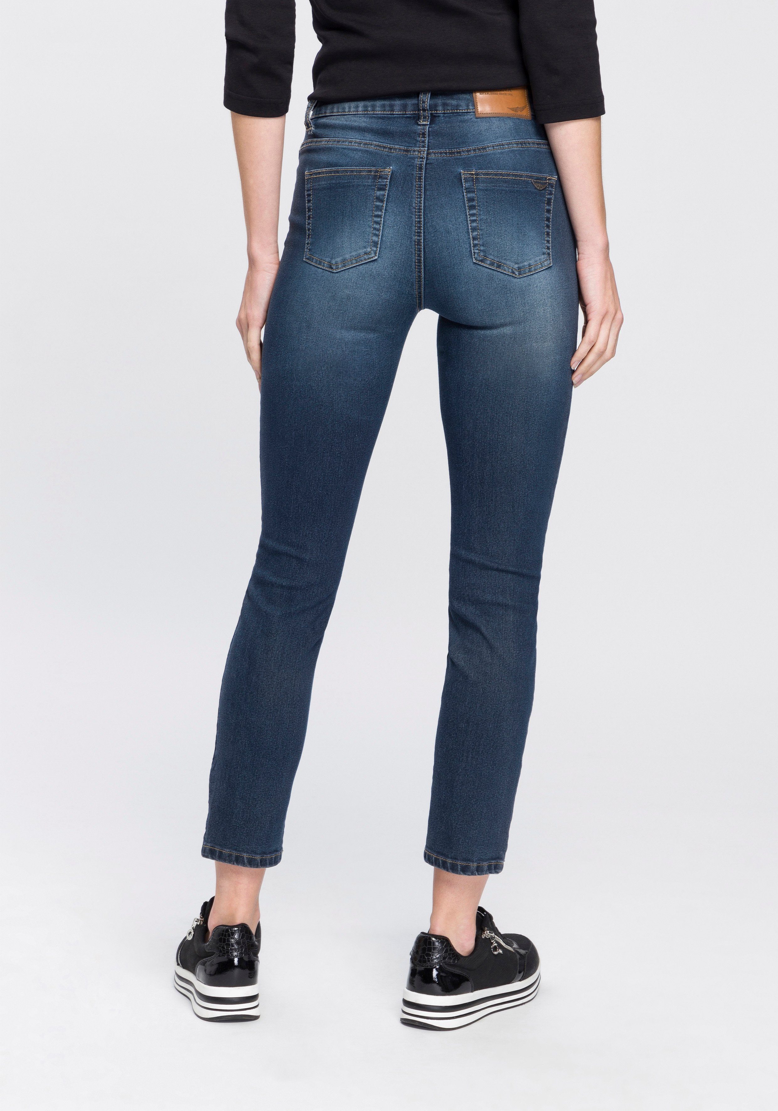 Arizona 7/8 jeans Shaping strak, skinny jeans, used-wassing, high-waist, 7/8-lengte