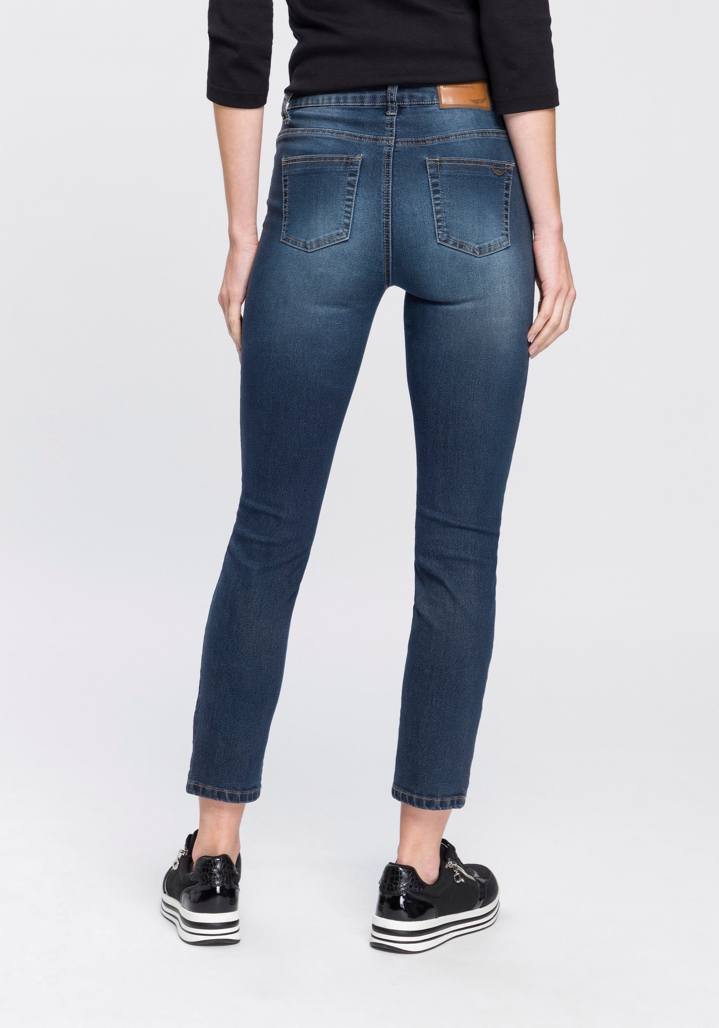 arizona 7-8 jeans shaping high waist blauw